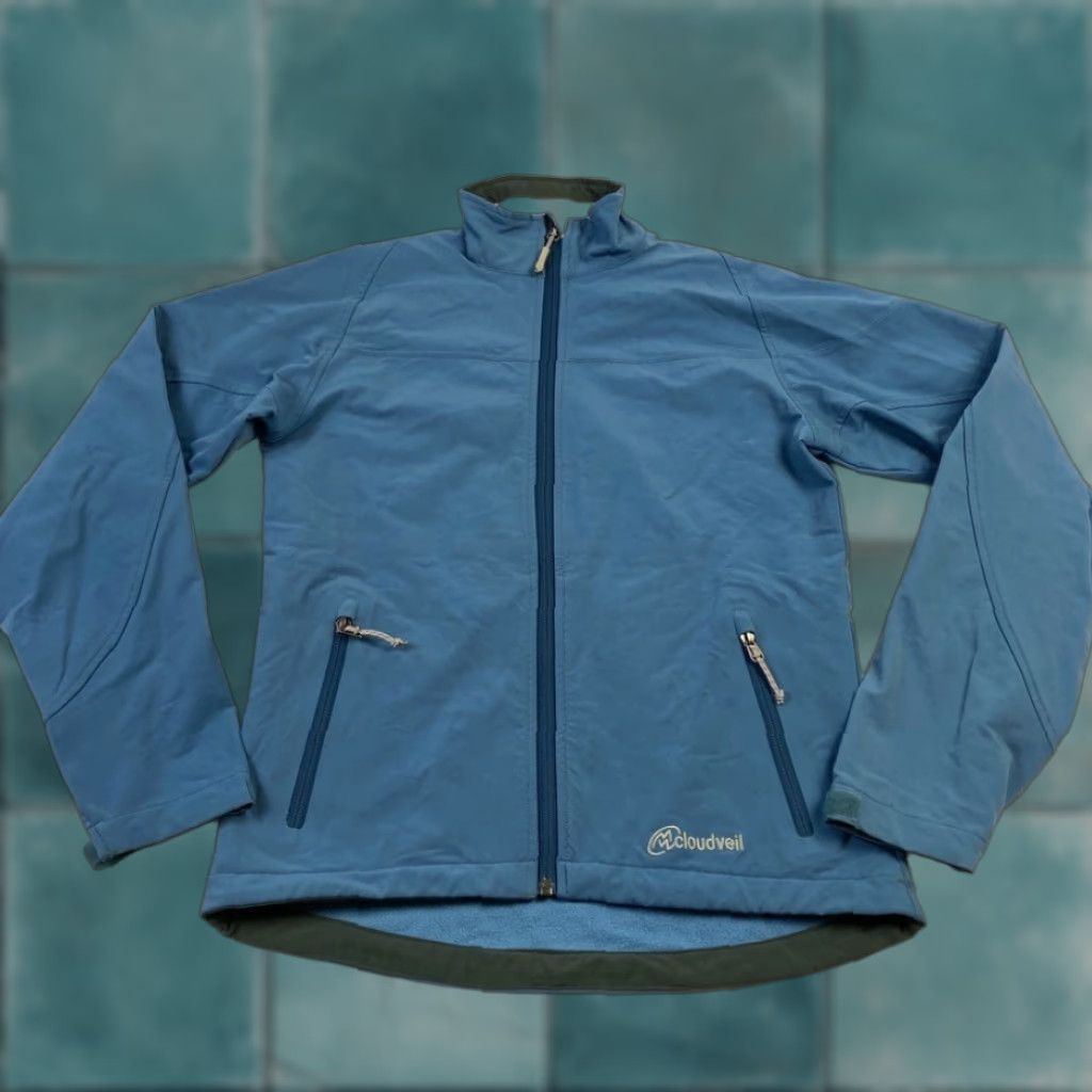 Vintage VINTAGE Cloudveil Jacket Women's Medium Blue Maize Cyclone Serendipity Soft Shell Size M / US 6-8 / IT 42-44 - 1 Thumbnail