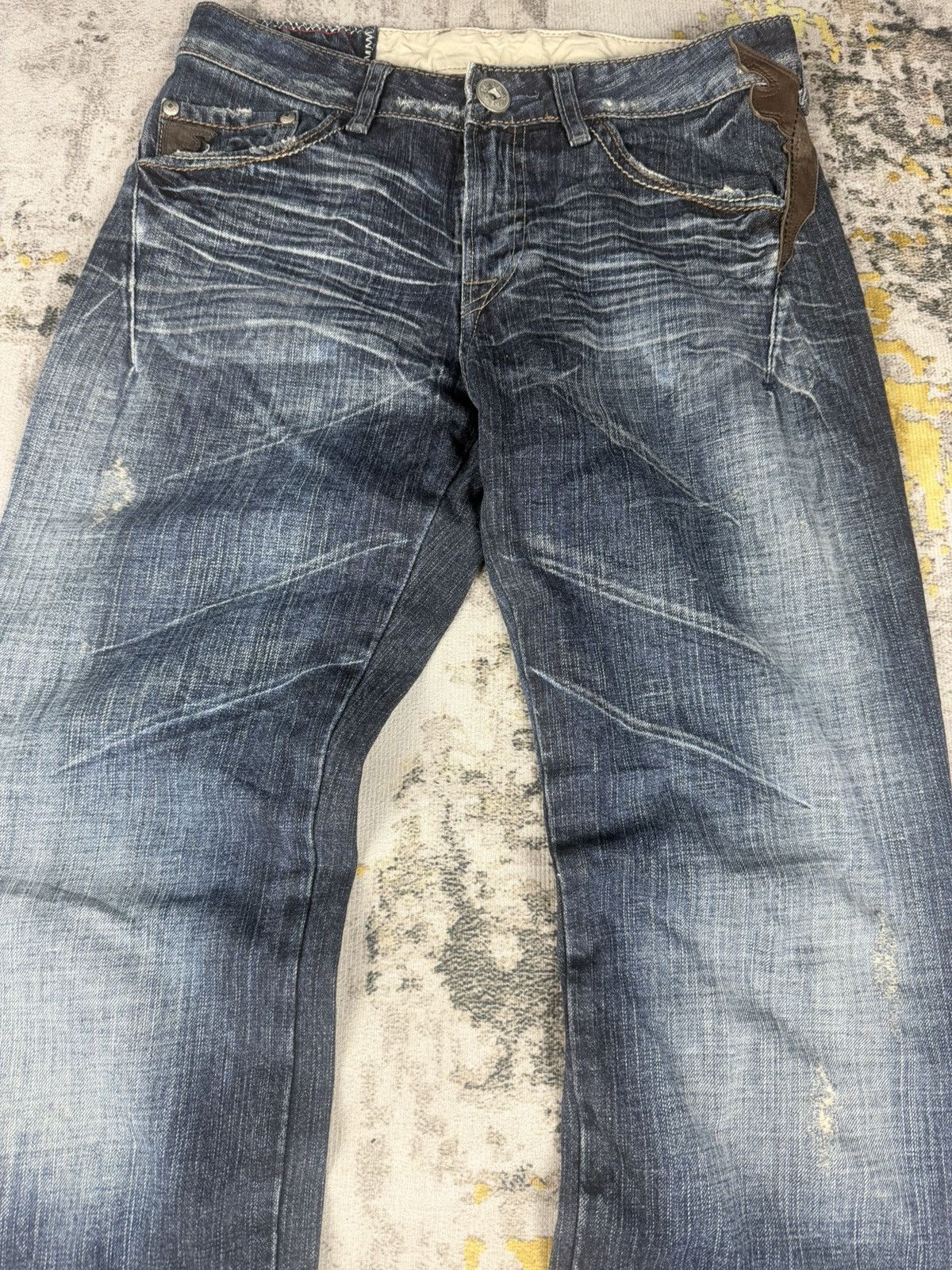 Marithe + Francois Girbaud 2000s Vintage Rare Marithe Francois Girbaud Mudwash Jeans Size US 30 / EU 46 - 3 Thumbnail