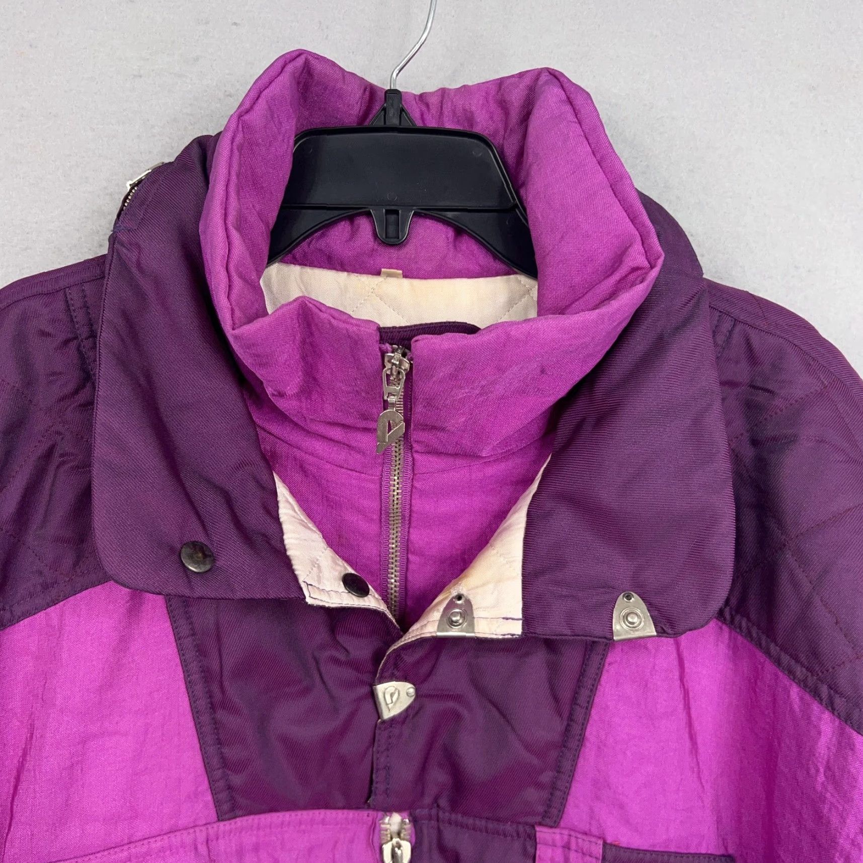 Vintage VINTAGE Reusch Jacket Mens L Purple Magenta 90s Pro-Team Workout Ski Bomber Zip Wind-Resistant Pockets Mens Size US L / EU 52-54 / 3 - 4 Thumbnail