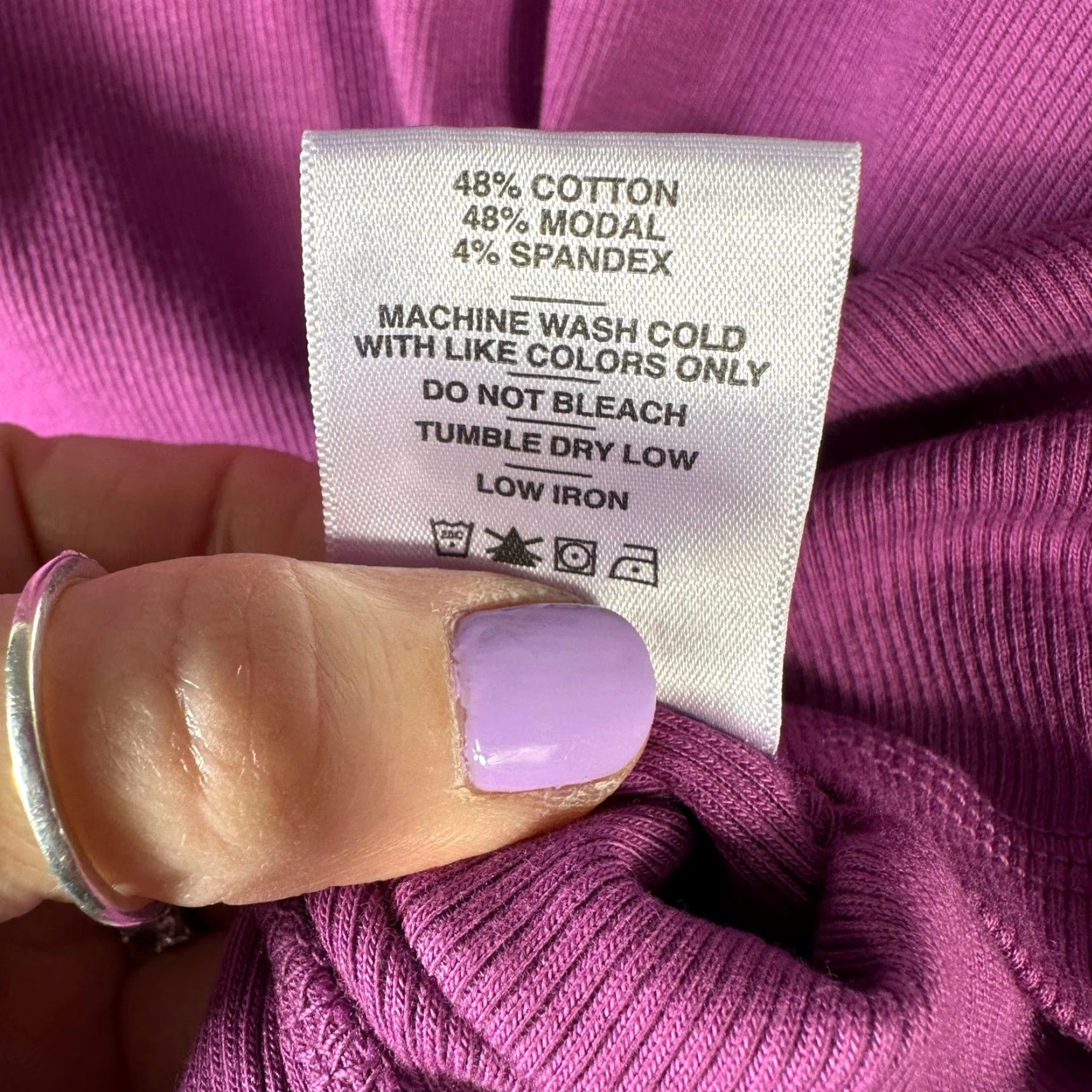 Vintage VINTAGE: No - (Original title has no vintage flag) American Giant Purple Ribbed Notched V-Neck Long Sleeve Top XL Made in USA Size XL / US 12-14 / IT 48-50 - 5 Thumbnail
