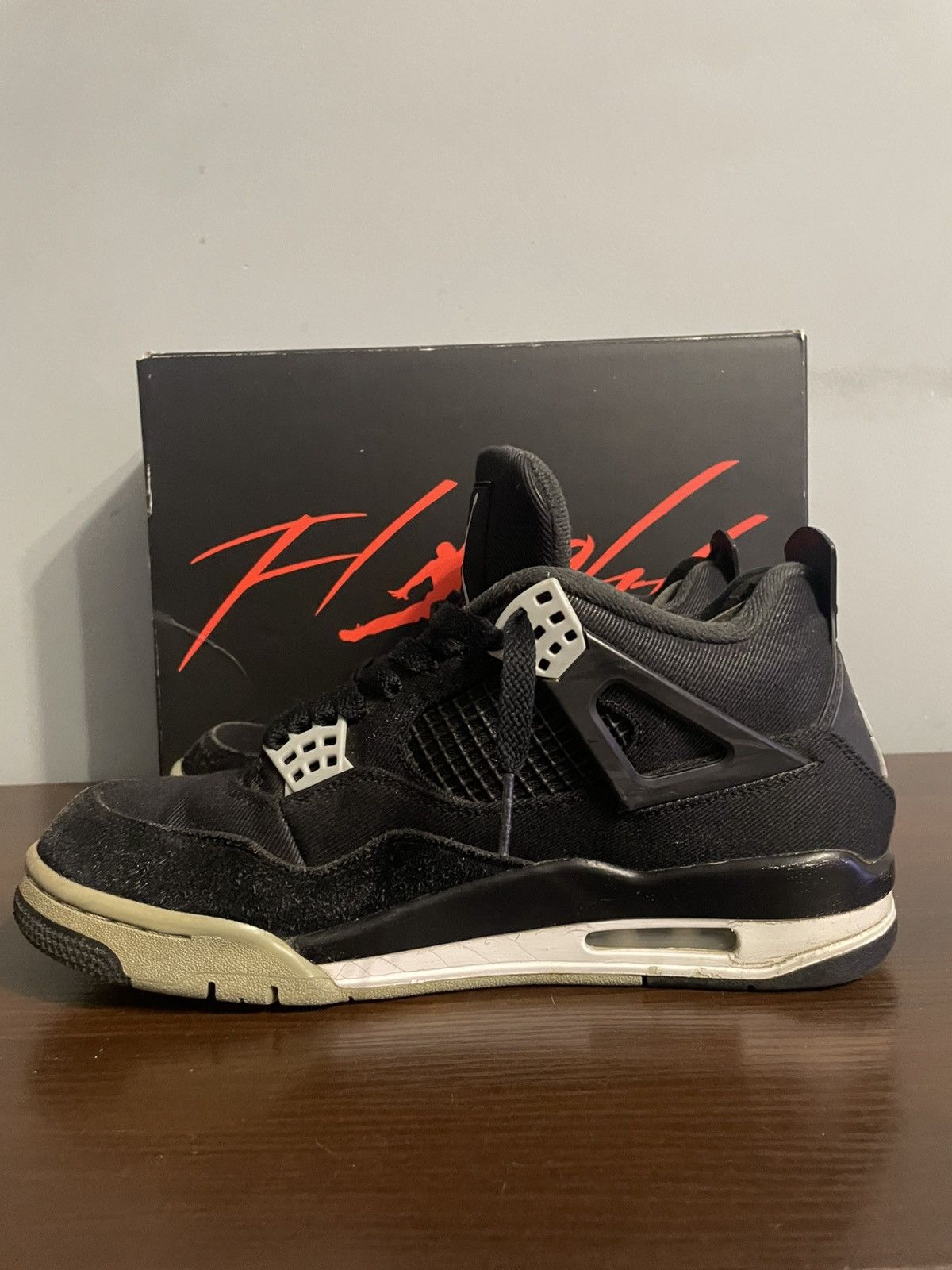 Jordan Brand Air Jordan 4 Black Canvas Size US 9 / EU 42 - 6 Thumbnail