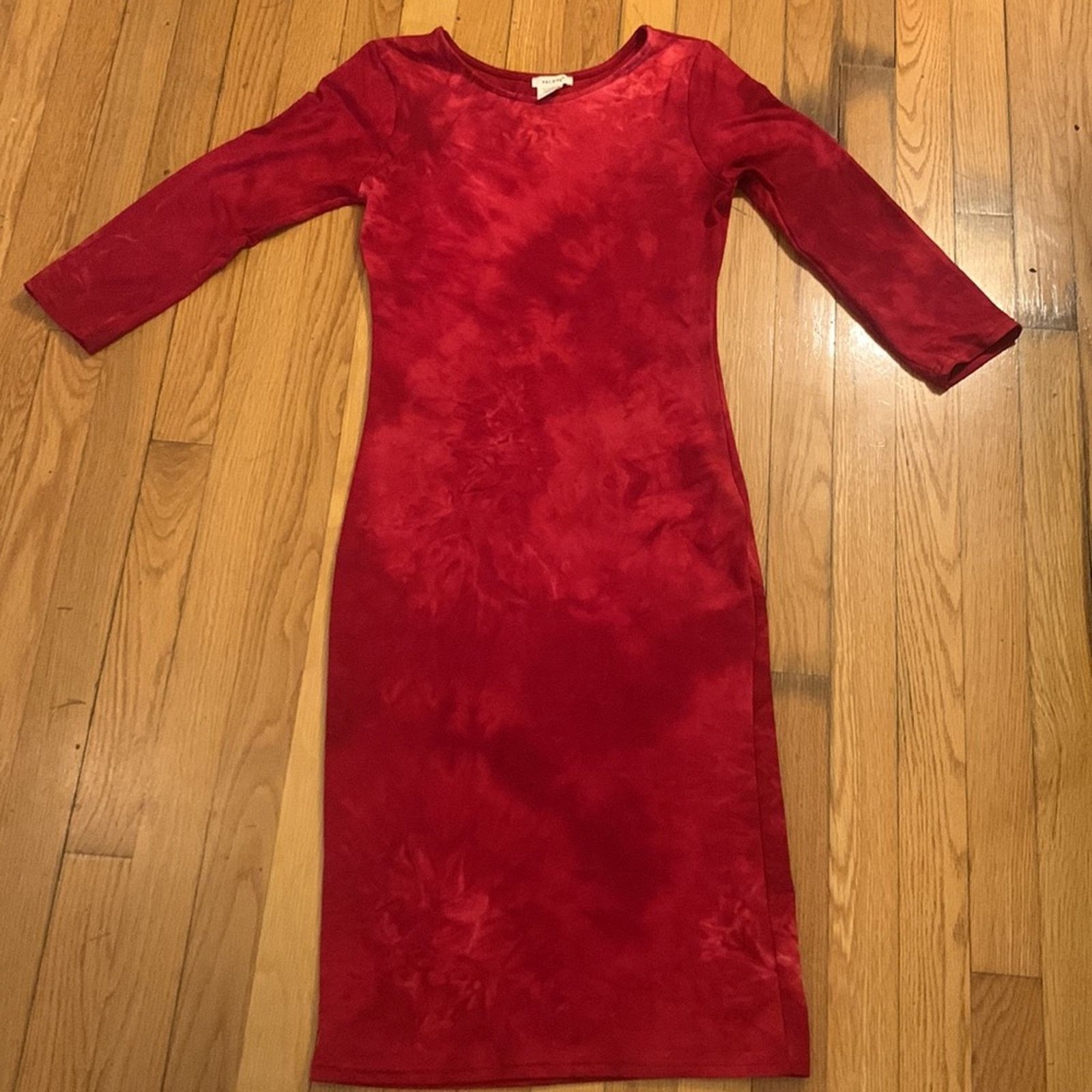 Vintage Yelete red stretch wiggle bodycon sexy dress Size S / US 4 / IT 40 - 3 Thumbnail