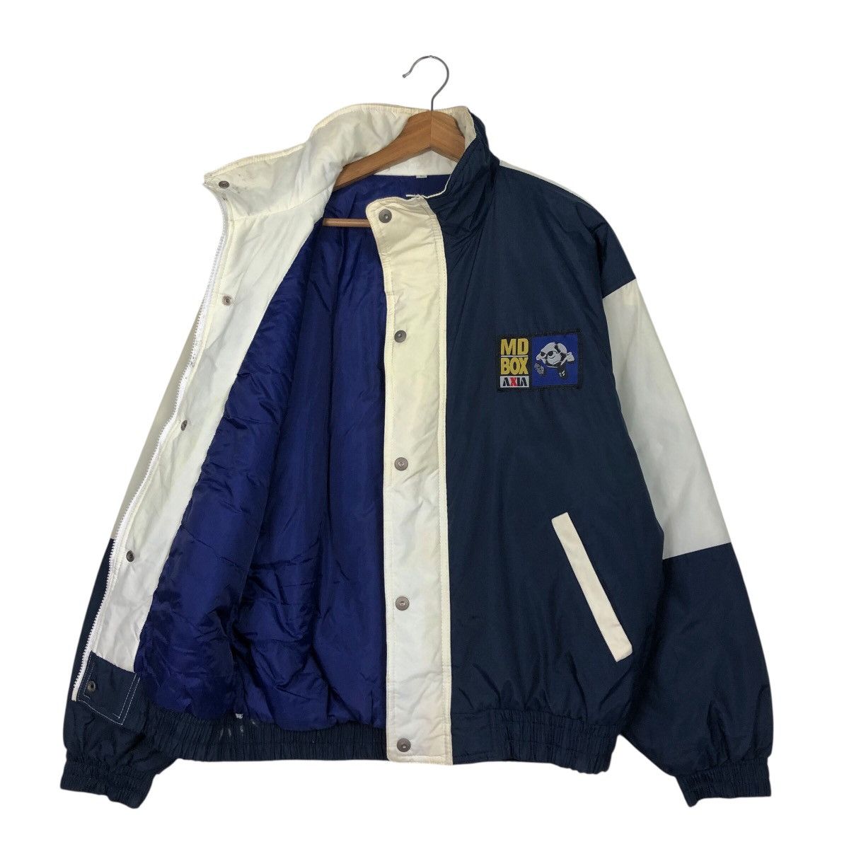 Japanese Brand 📌Vintage Bomber Jacket Sportswear Md Box Axia Big Logo Size US L / EU 52-54 / 3 - 13 Thumbnail