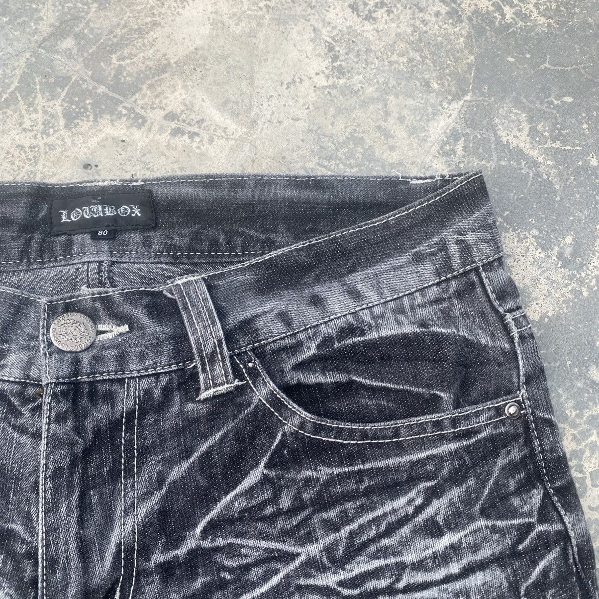 LOWBOX LOWBOX Distressed Wolf Crop Jeans Size US 30 / EU 46 - 16 Thumbnail