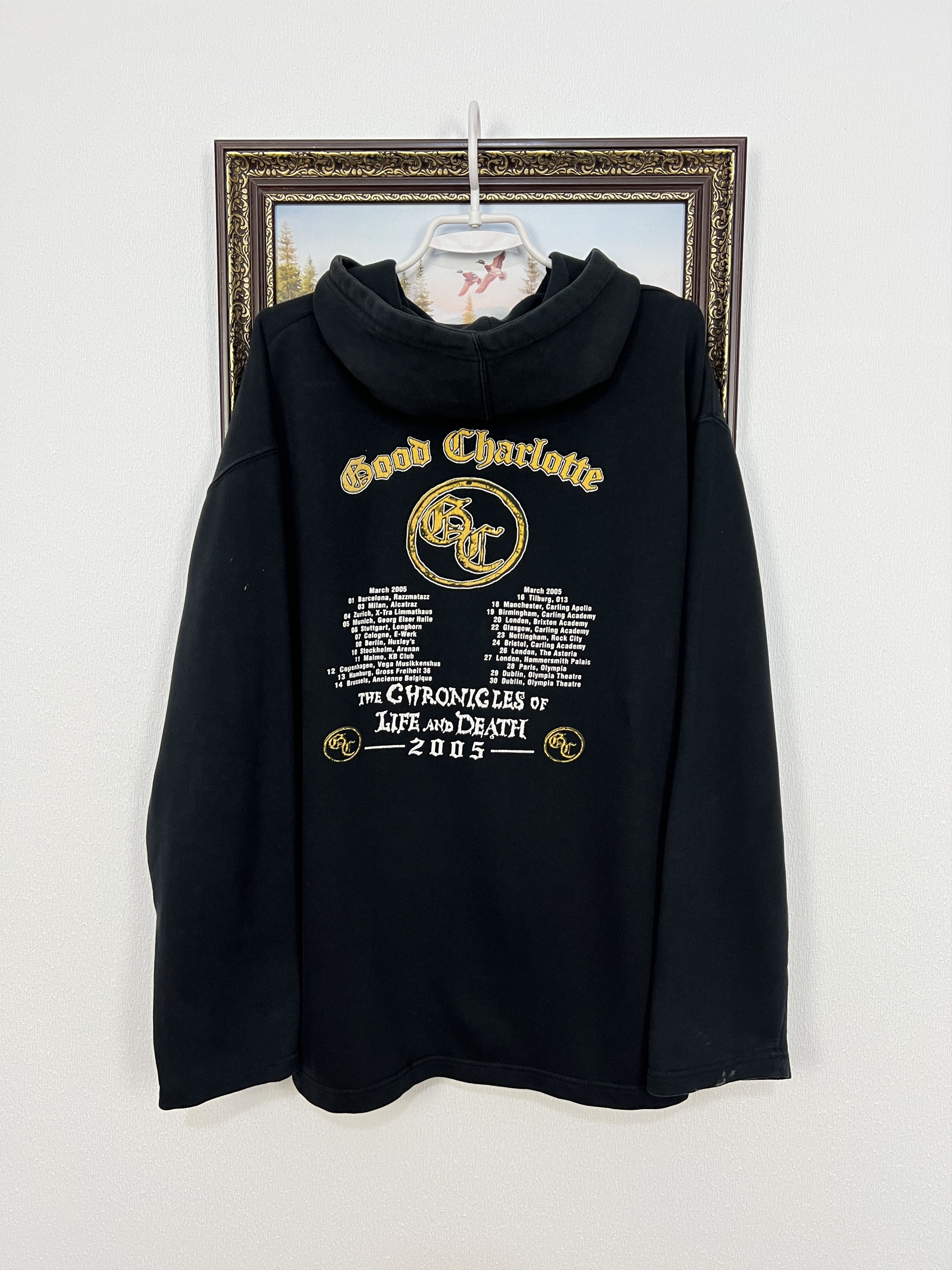 Vintage Vintage Good Charlotte Band Tour Hoodie Black Mens Jacket Size US XL / EU 56 / 4 - 11 Thumbnail