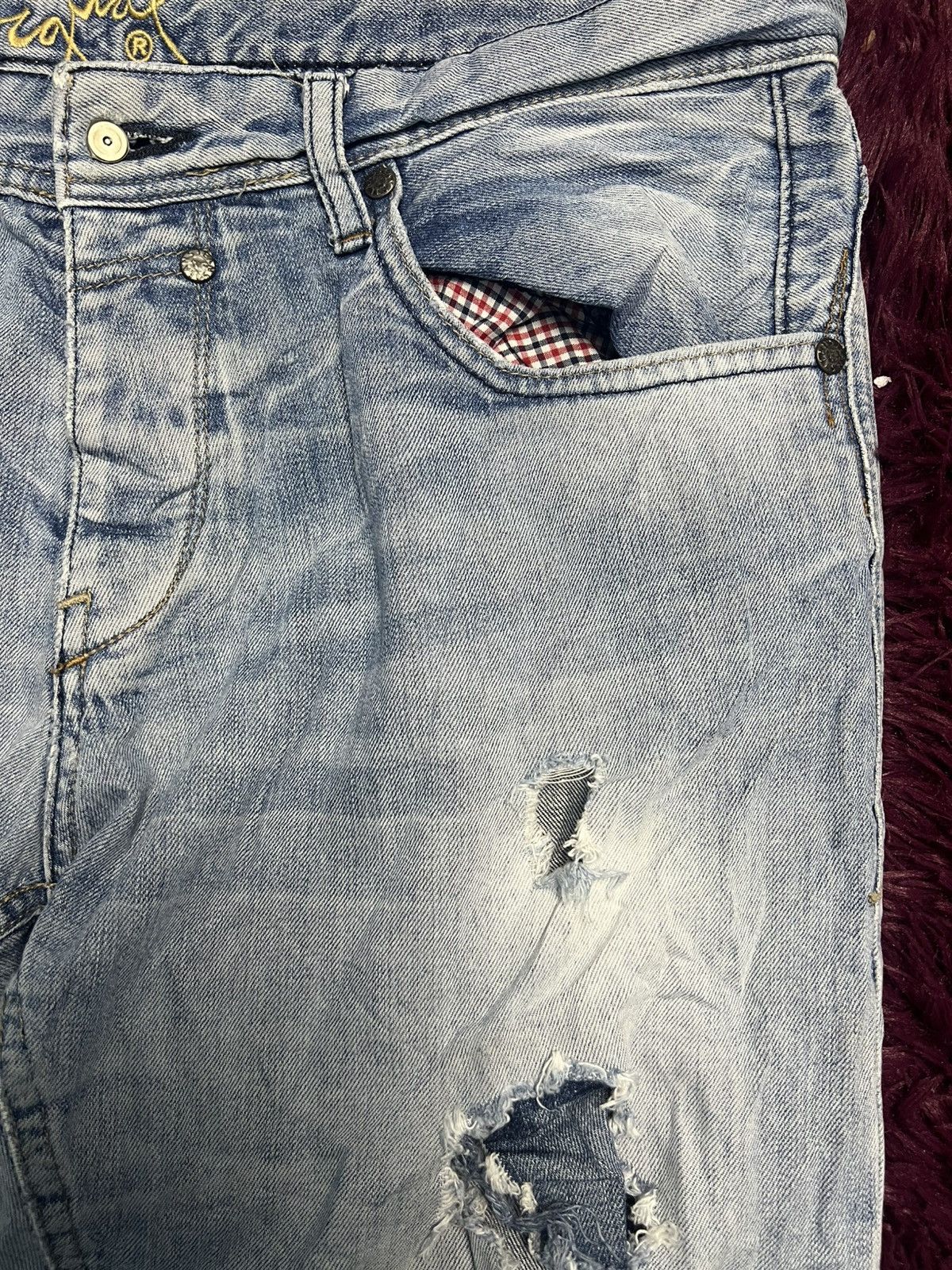 Desigual Desigual Men's Distressed Denim Jeans (47) Size US 38 / EU 54 - 4 Thumbnail