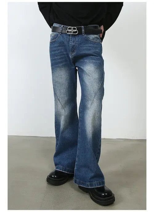 VIBE Men's American street style straight flared cleanfit jeans Size US 32 / EU 48 - 4 Thumbnail