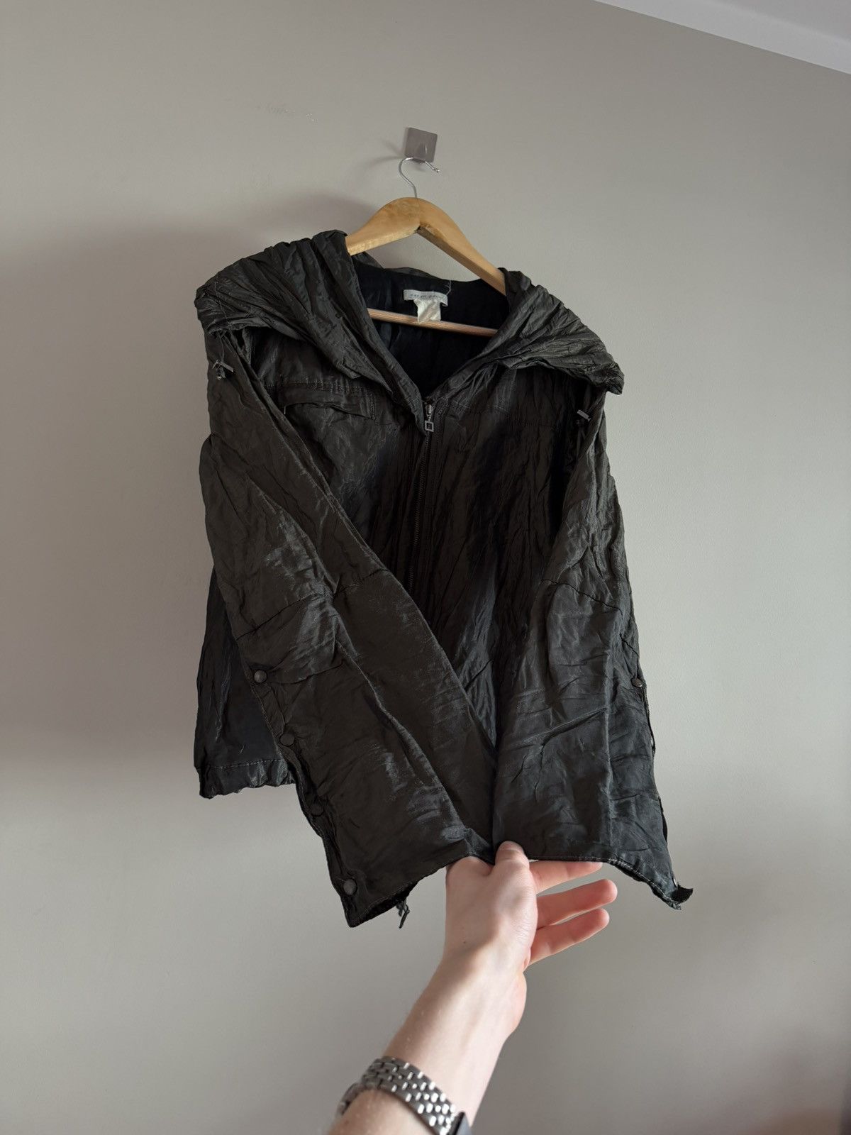 Sarah Pacini Sarah Pacini Crinkled Avant-Garde Zip Jacket Size M / US 6-8 / IT 42-44 - 2 Thumbnail