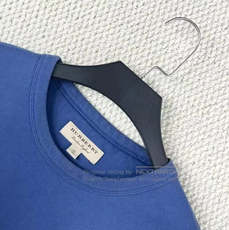 Burberry Burberry Blue Cotton Blend Embroidered Sweatshirt. Size XS / US 0-2 / IT 36-38 - 3 Thumbnail