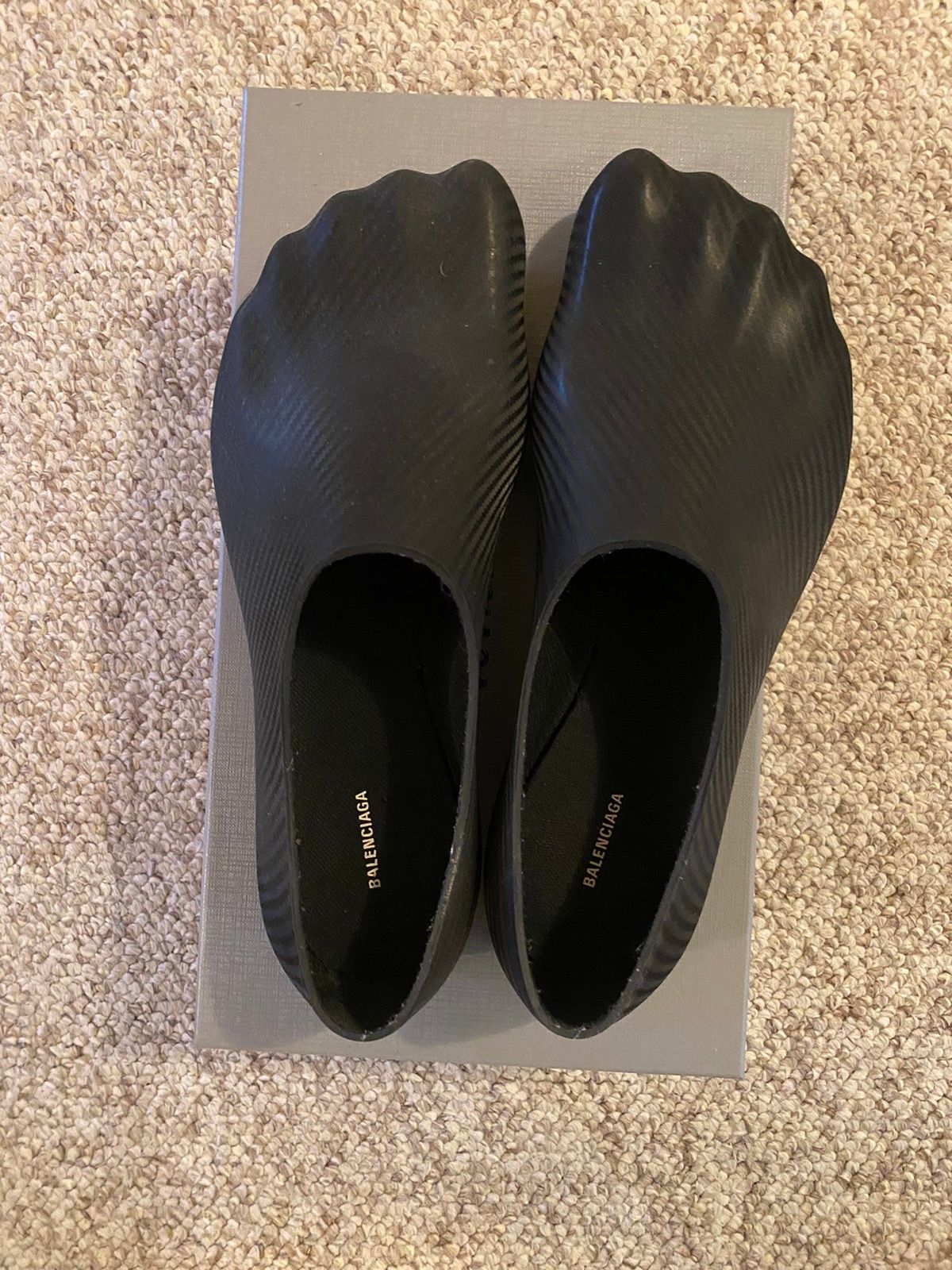 Pre-owned Balenciaga Ultra Flat Carbon Fiber Shoes In Black