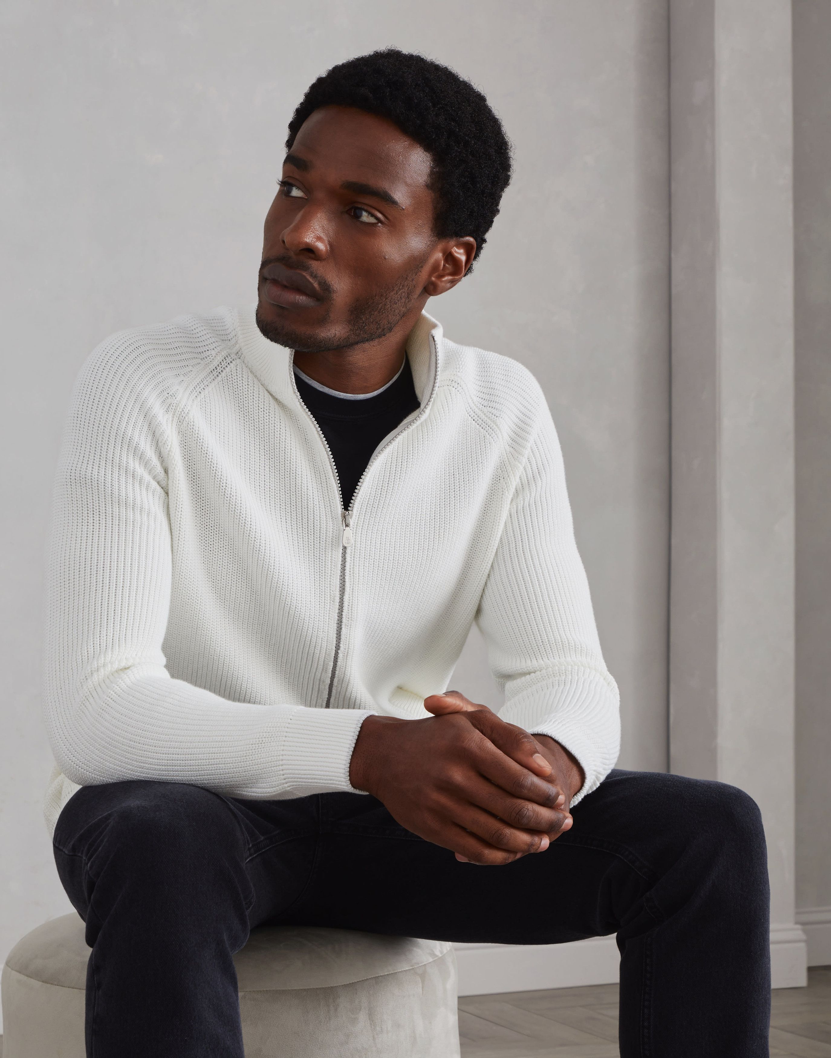 Brunello Cucinelli o1la1rc1a0925 Cardigan in White Size US M / EU 48-50 / 2 - 4 Thumbnail