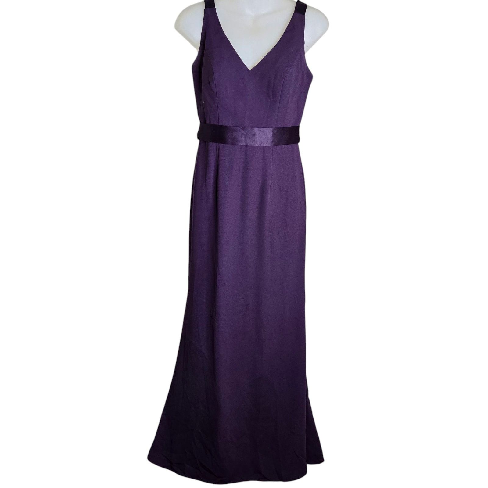 Vera Wang White by Vera Wang Formal Dress Size 2 Amethyst Purple Belt Size XS / US 0-2 / IT 36-38 - 2 Thumbnail
