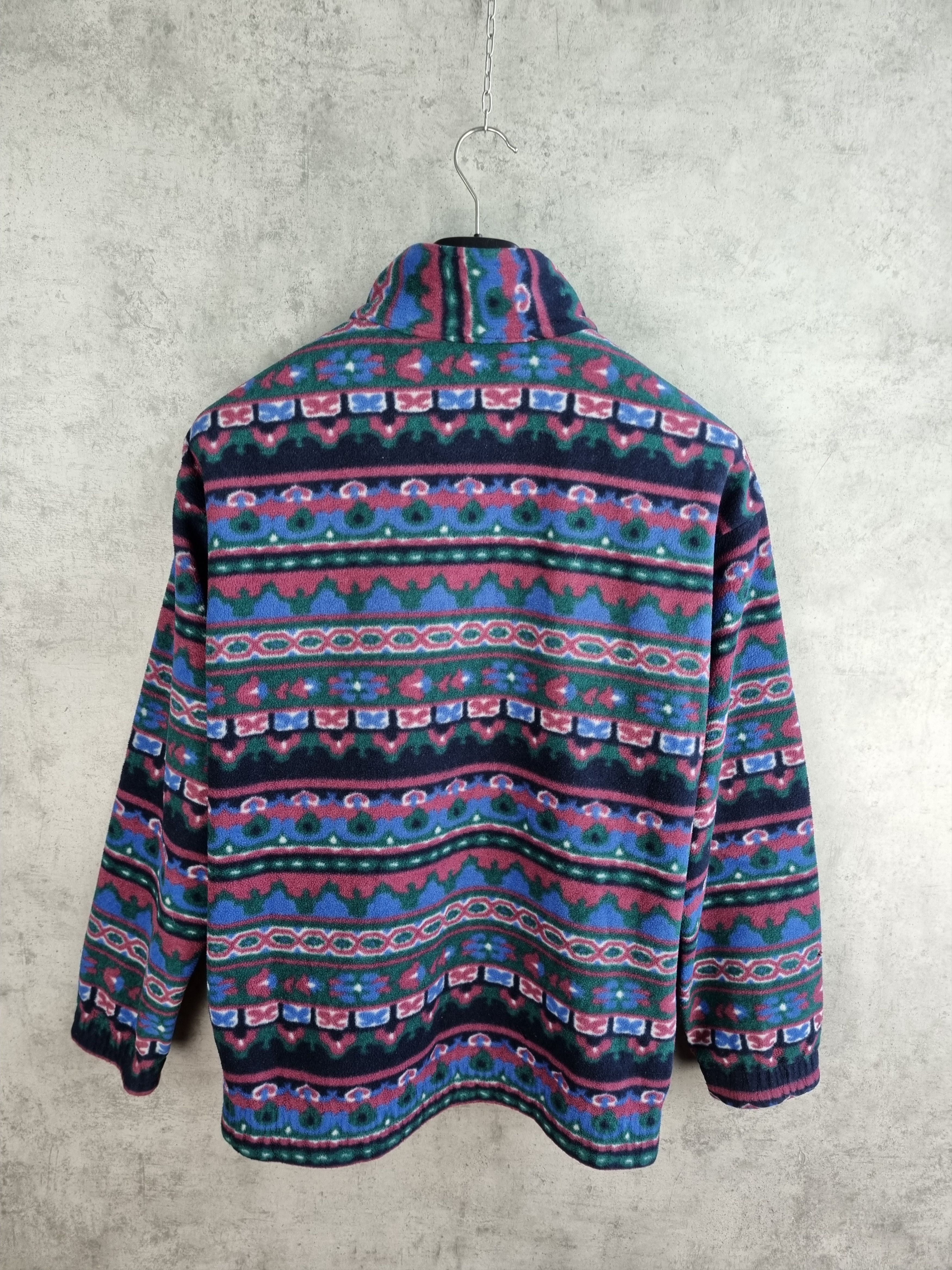 Fila × Vintage 90s Italian FILA Magic Line Fleece Abstract Paisley Print Size US M / EU 48-50 / 2 - 2 Thumbnail