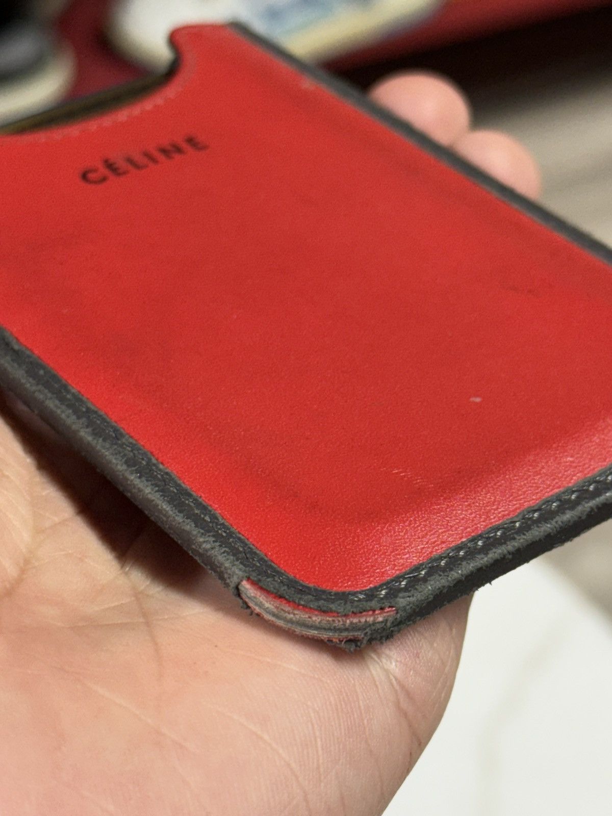 Celine Celine Card Holder Logo Leather Pocket Size ONE SIZE - 7 Thumbnail