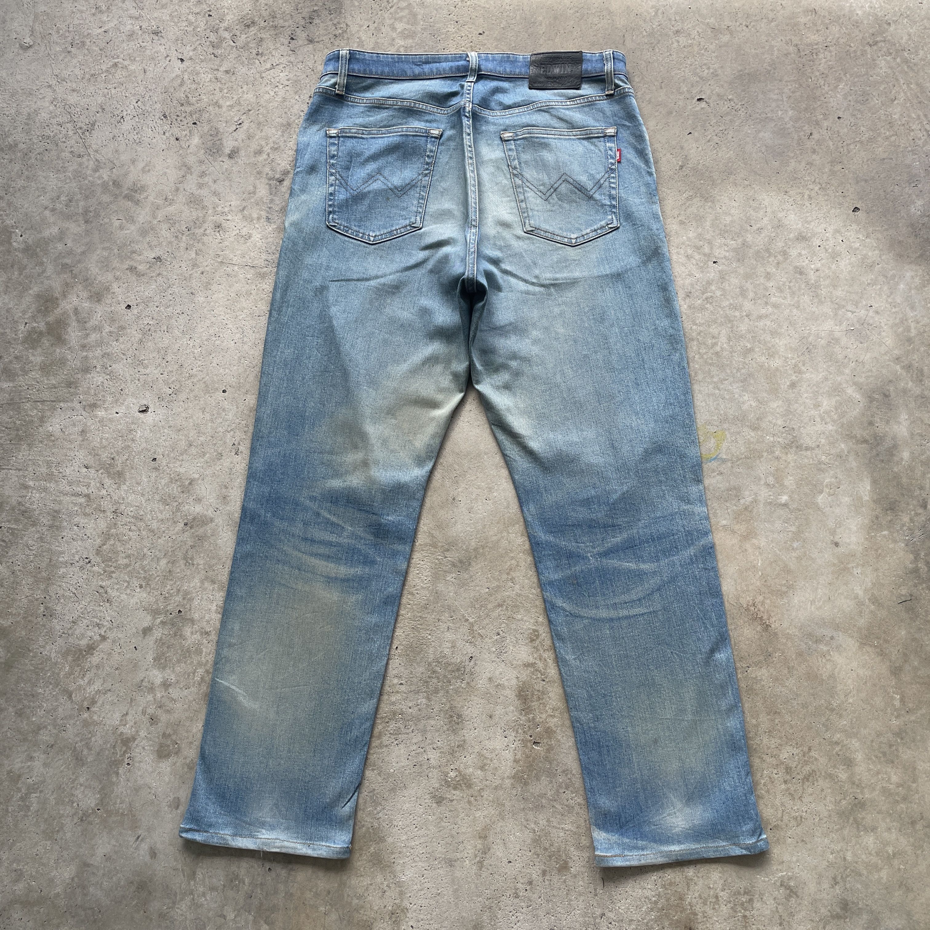 Edwin × Jean × Rusty W35x30.5💥 VINTAGE EDWIN JEANS RUSTY FADED DENIM PANTS JAPAN Size US 35 - 11 Thumbnail