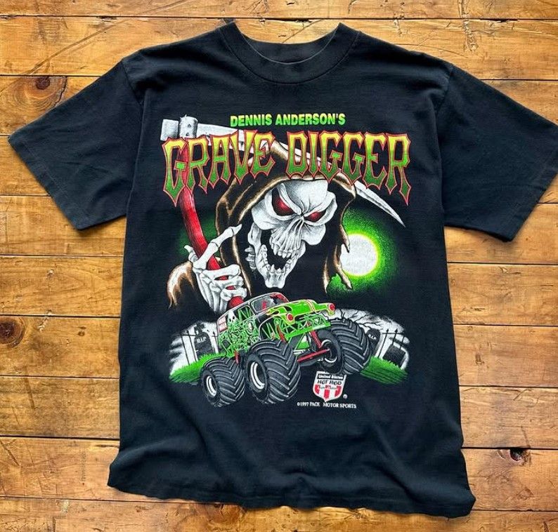 Vintage Grave Digger Satan 1997 Size US L / EU 52-54 / 3 - 1 Thumbnail