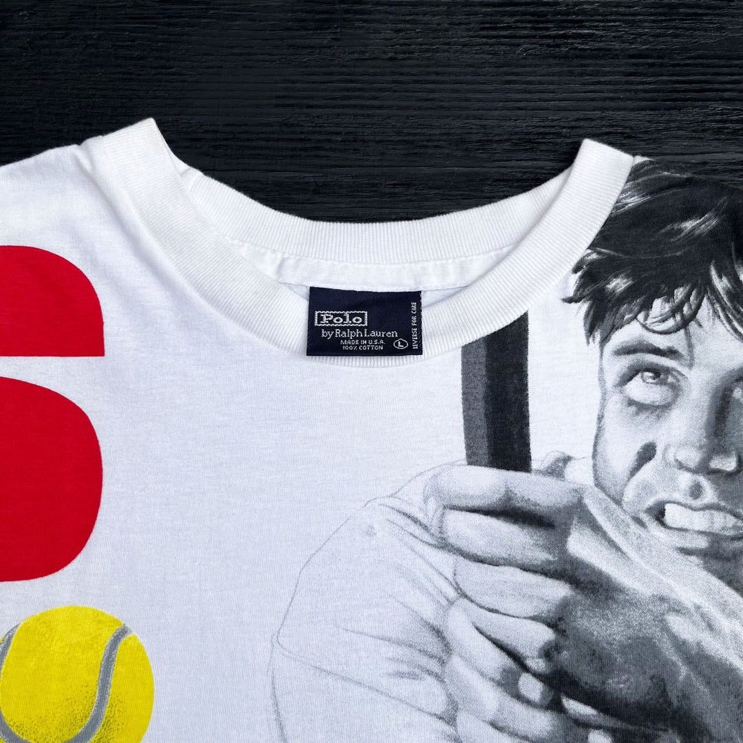 Polo Ralph Lauren Polo Ralph Lauren 1993 Vintage Slam Tennis USA Made T-Shirt Size US XL / EU 56 / 4 - 4 Thumbnail