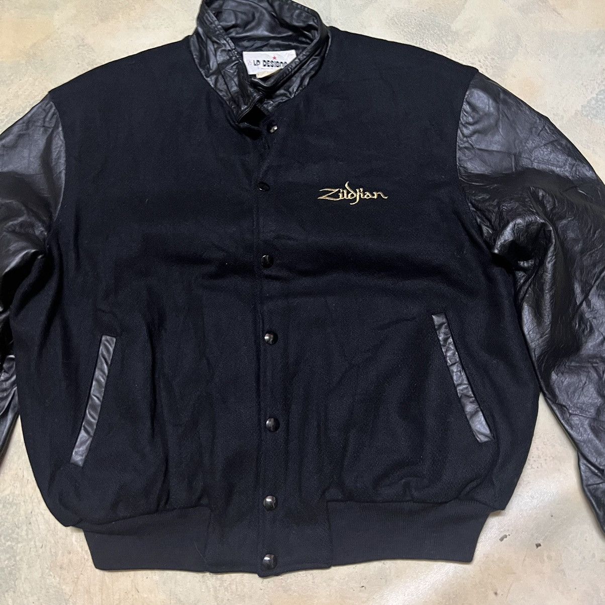 Vintage Vintage Varsity Leather Jacket Size US L / EU 52-54 / 3 - 3 Thumbnail