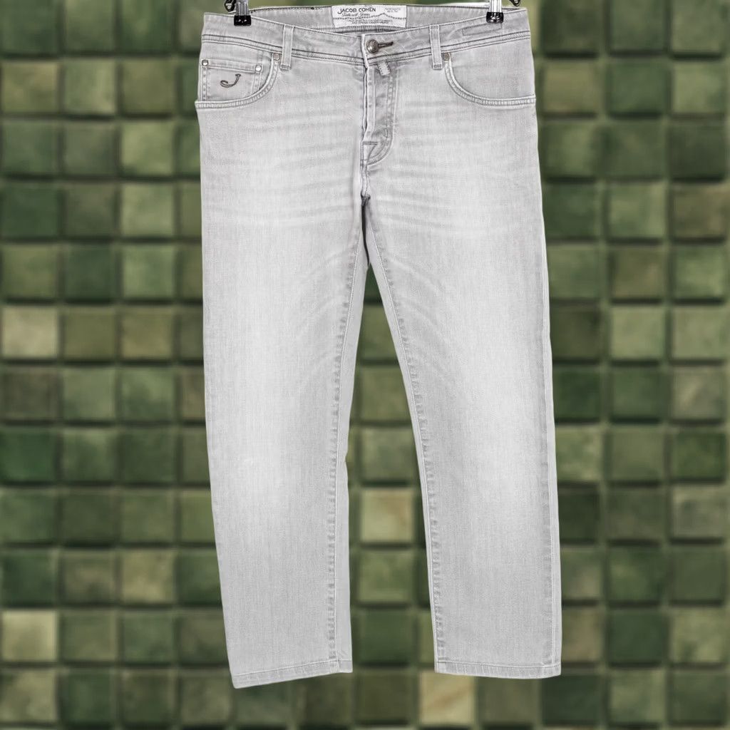 Jacob Cohen JACOB COHEN PW622 COMF Stretch Jeans Men Size 34 Inseam 27" DZ8386 Jeans Men 34 Grey 5-Pocket Designer Slim Straight Vintage No Size US 34 / EU 50 - 1 Thumbnail