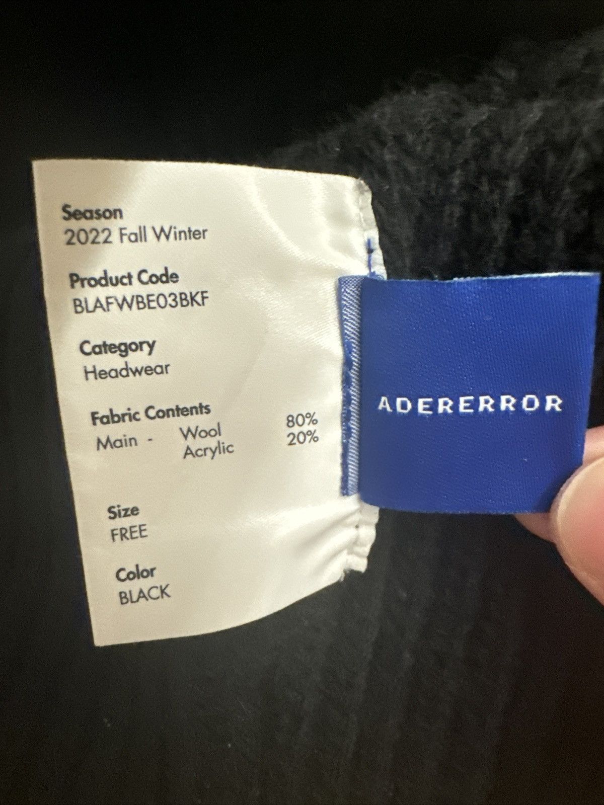 Ader Error Black and blue ADER error beanie Size ONE SIZE - 4 Thumbnail