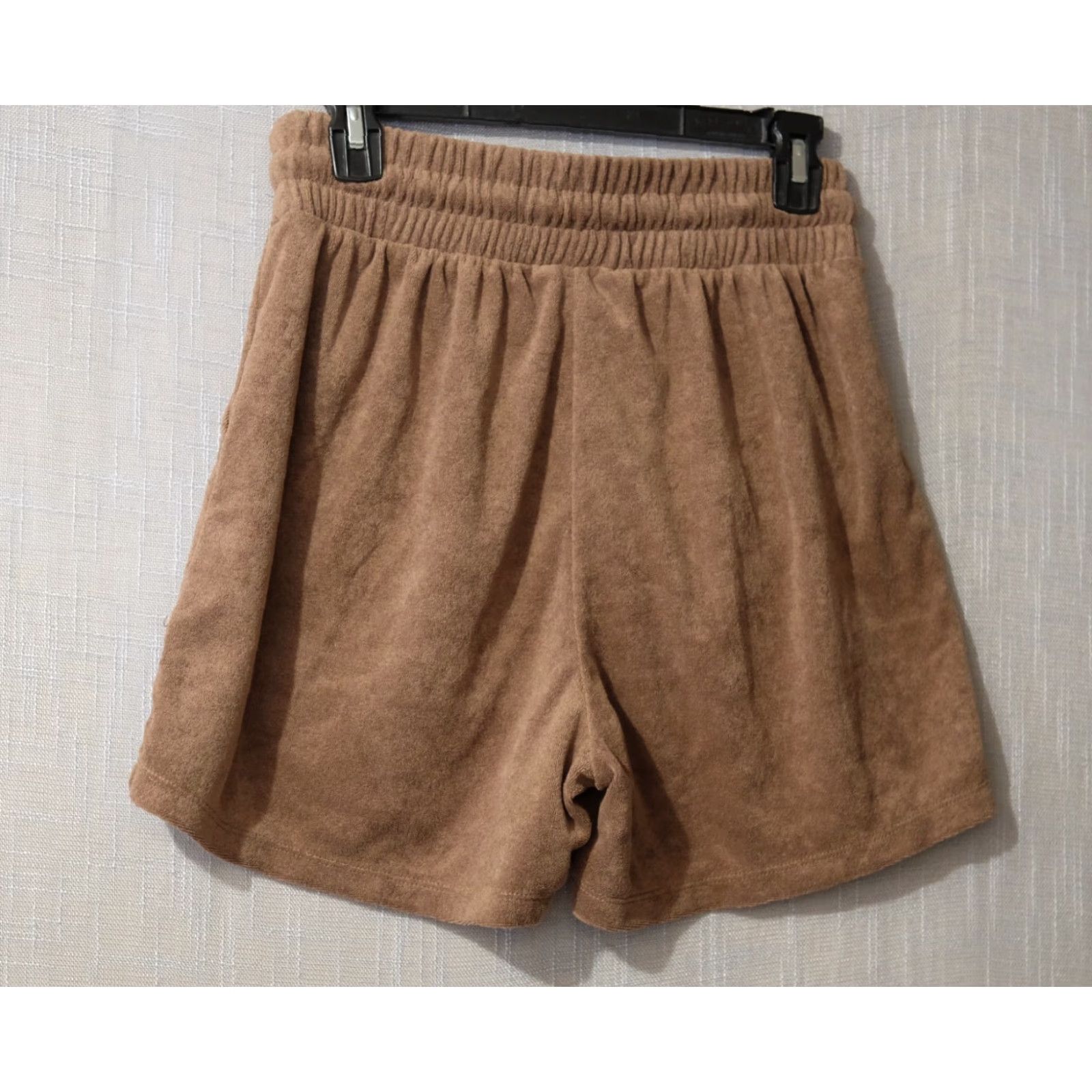 Vintage Zenana Brown Women's M Terry Cloth Shorts Casual Slim Fit Cotton/Polyester H86-15 4 Inseam Rem Size 32" / US 10 / IT 46 - 6 Thumbnail