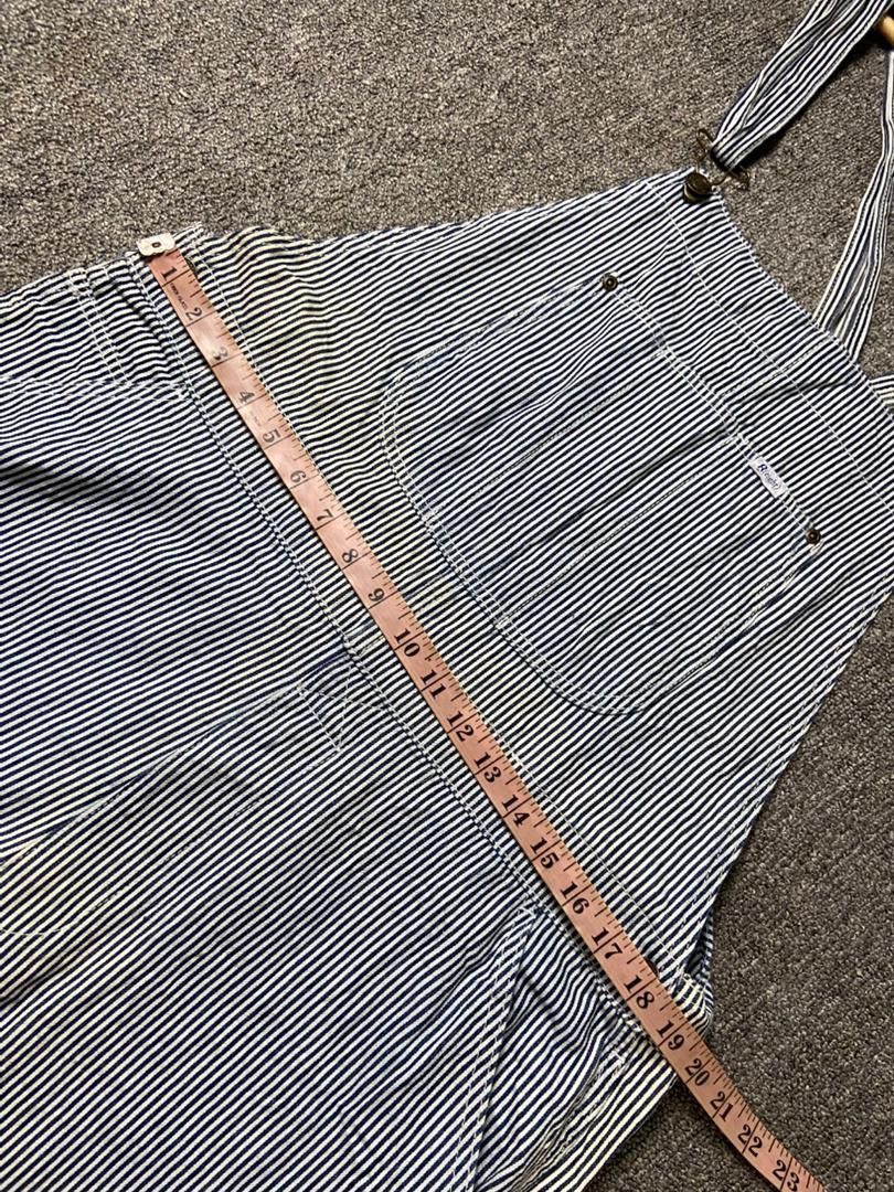 Japanese Brand Eight TradeMark Standard Stripes Denim Overalls (197) Size US 39 - 8 Thumbnail