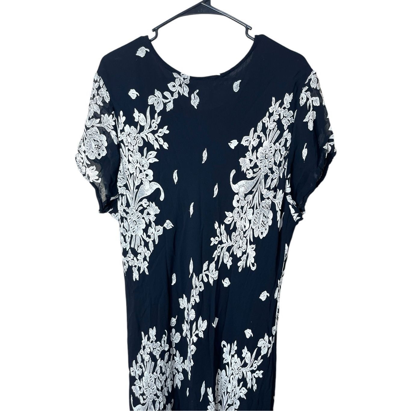 Other Paradise Plus Y2K 90s Black Floral Print Midi Dress Size 3X Size 3XL / US 20-22 - 9 Thumbnail