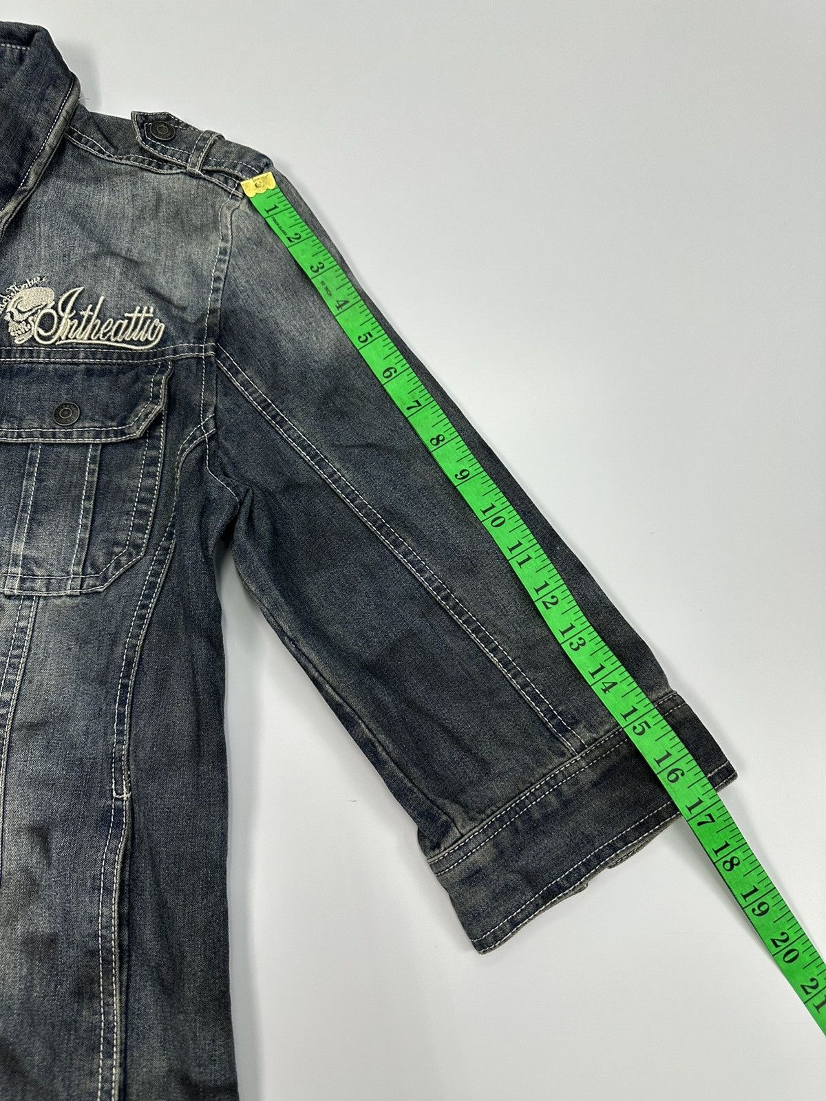 In The Attic In The Attic Punk Style Rider 3Q Denim Shirt A651 Size M / US 6-8 / IT 42-44 - 9 Thumbnail