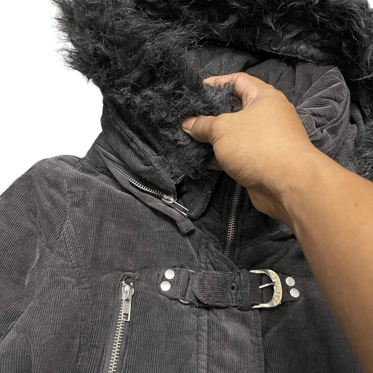 Japanese Brand Vintage Backs Bono Bondage Boa Fur Hooded Padding Jacket Size US S / EU 44-46 / 1 - 14 Thumbnail
