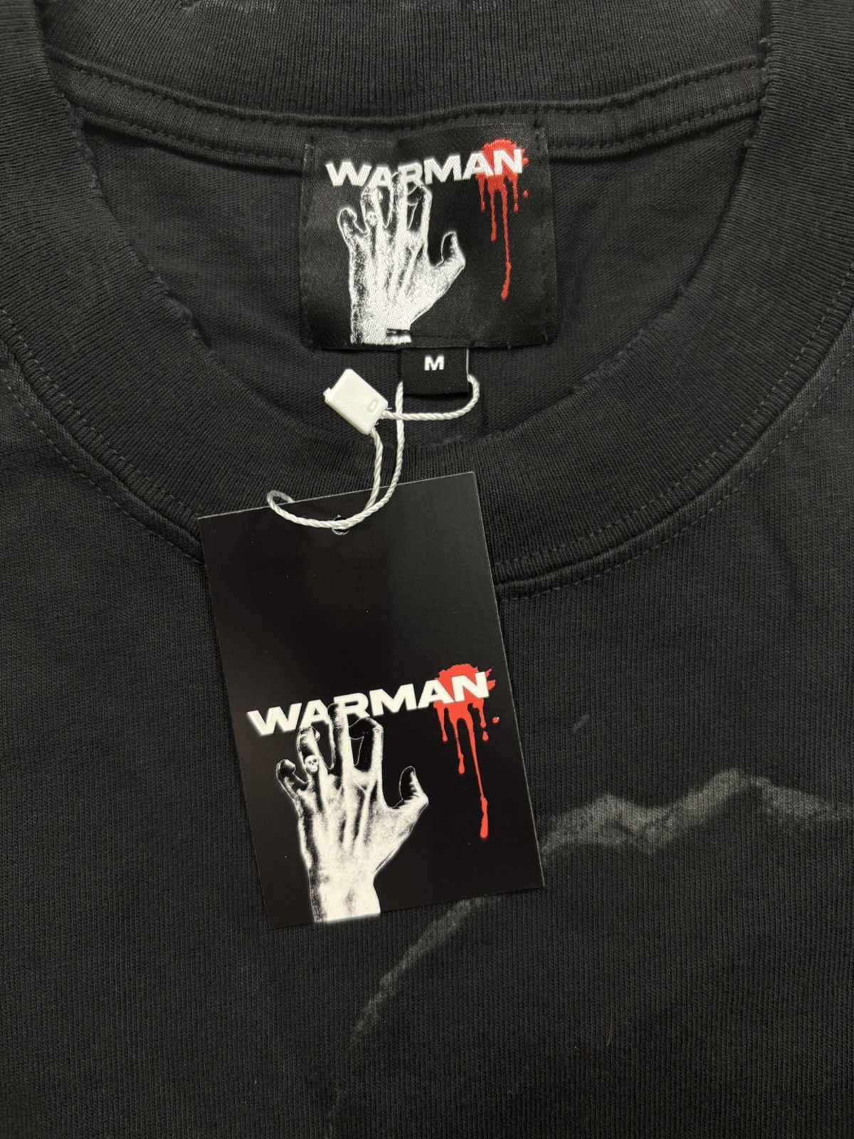Vintage Warman Hugging Graphic T-Shirt, Washed Black Size US M / EU 48-50 / 2 - 7 Thumbnail
