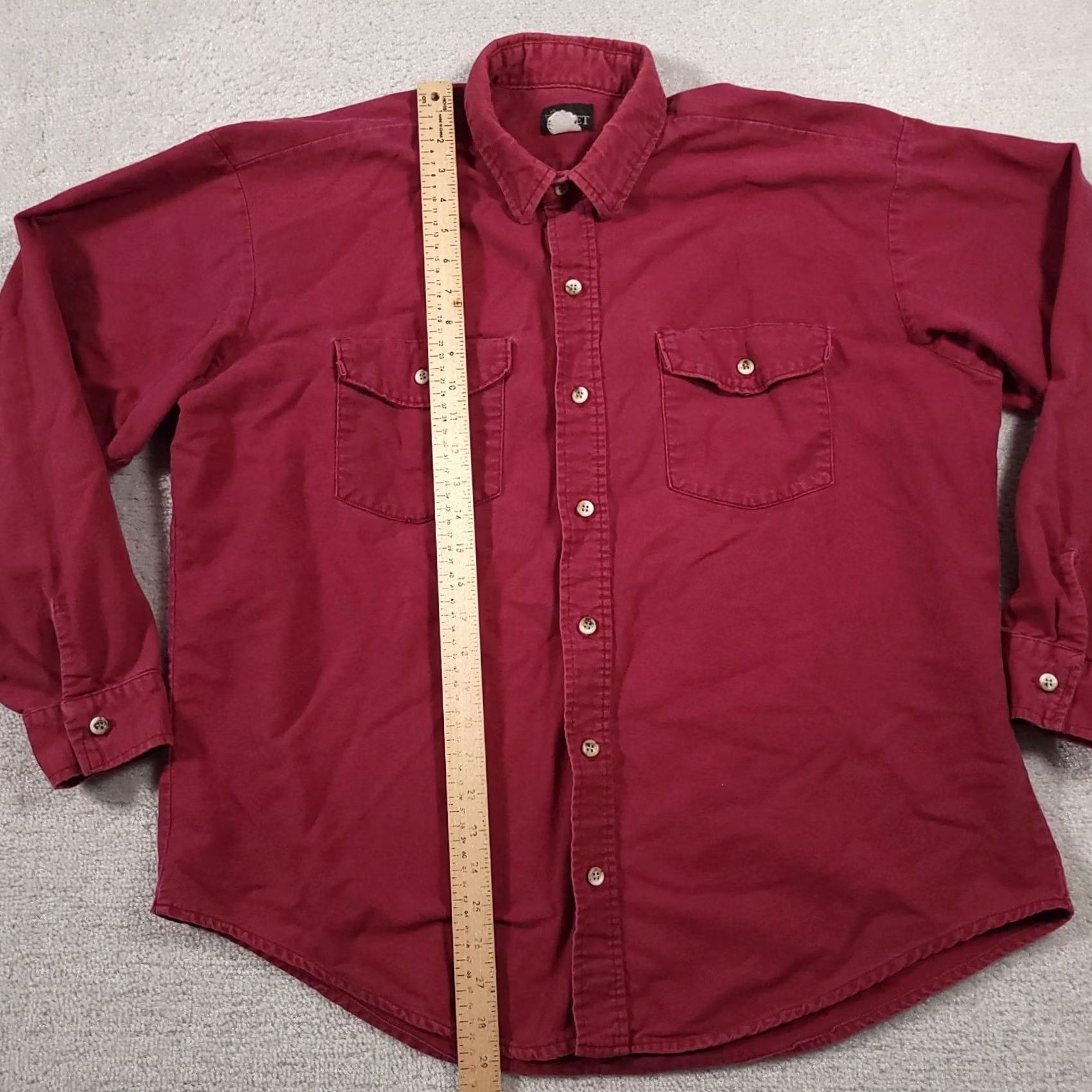 Vintage VINTAGE Codet Button Up Heavy Work Shirt Mens 2XL Burgundy Outdoors Fall Winter Steel/Red Shirt Mens 2XL Size US XXL / EU 58 / 5 - 7 Thumbnail