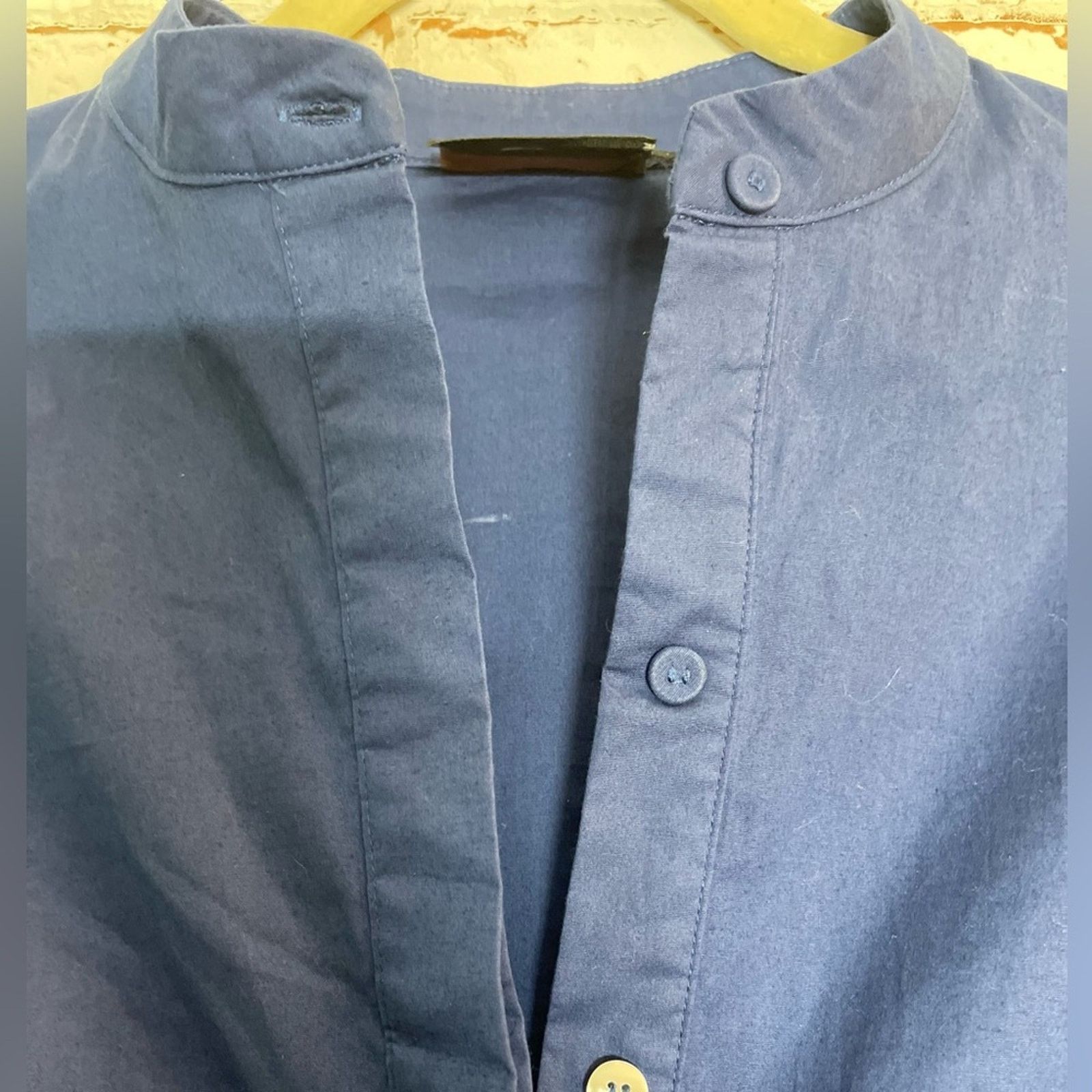 & Other Stories Tuckernuck Navy Button-Up Dress Size S / US 4 / IT 40 - 2 Thumbnail