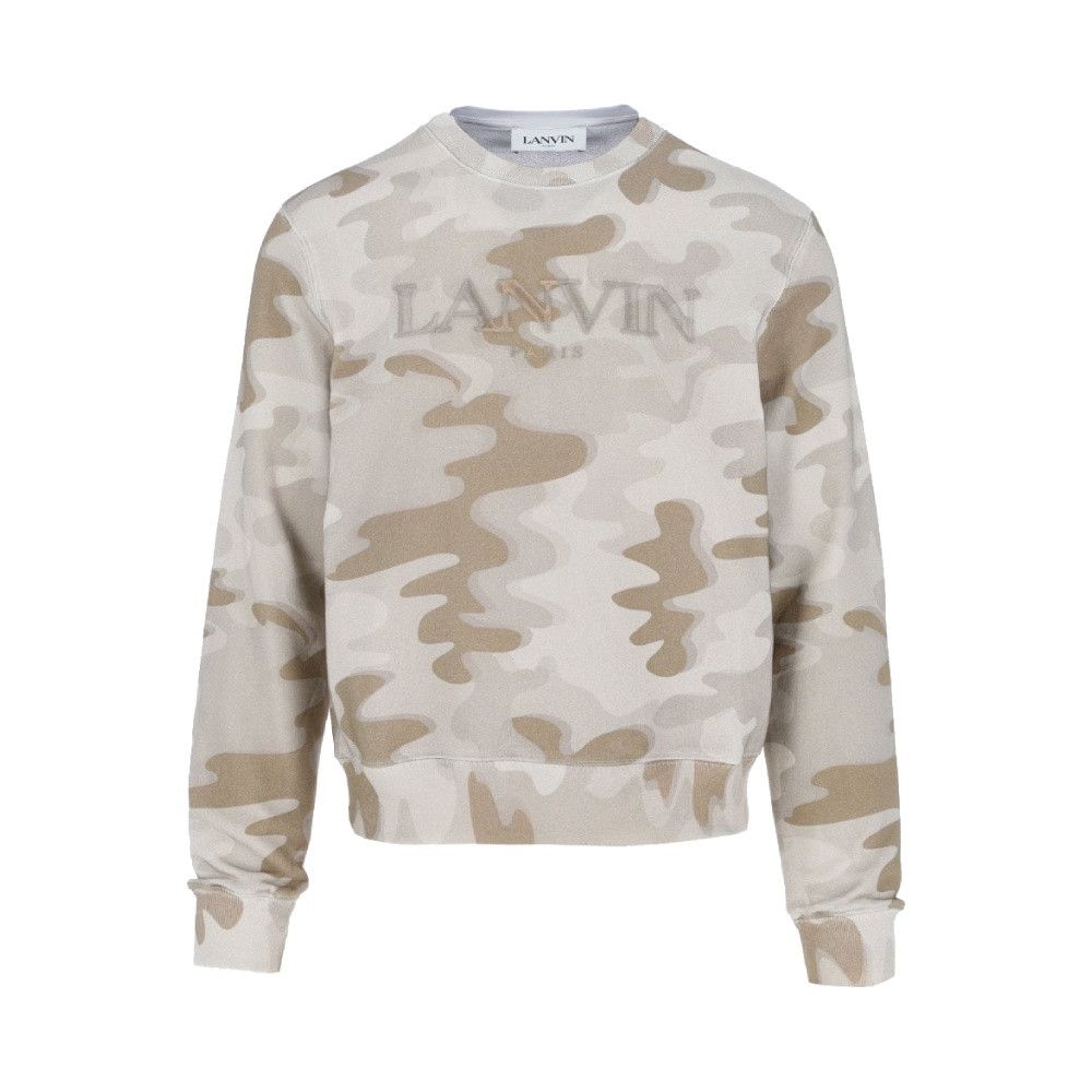 Lanvin o1w1db10724 Camo Logo Sweatshirt in Beige Size US XS / EU 42 / 0 - 1 Thumbnail