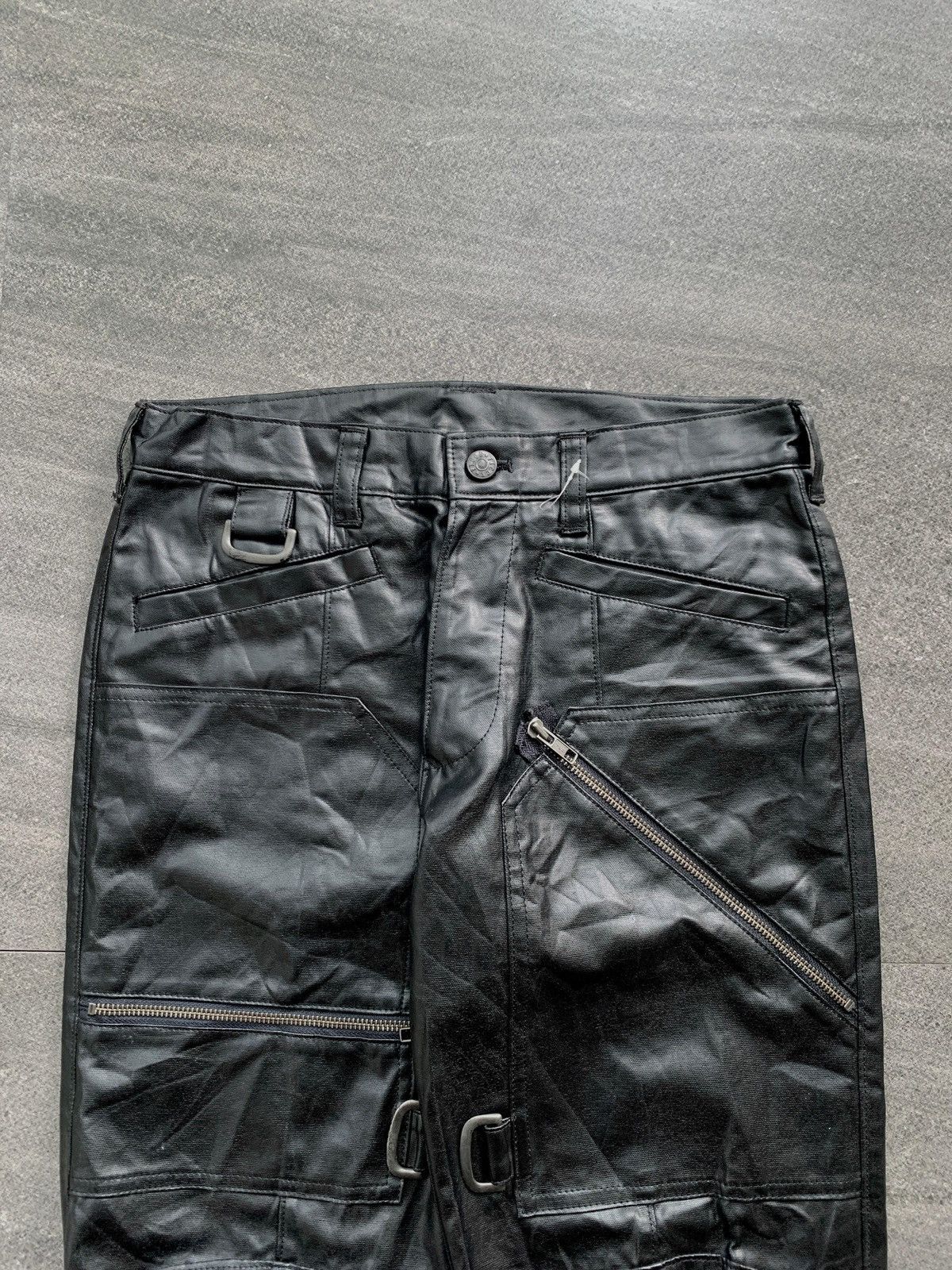 Yoshiyuki Konishi FREE TAX! Bondage Zippered Leather Flared Pants Size US 30 / EU 46 - 3 Thumbnail