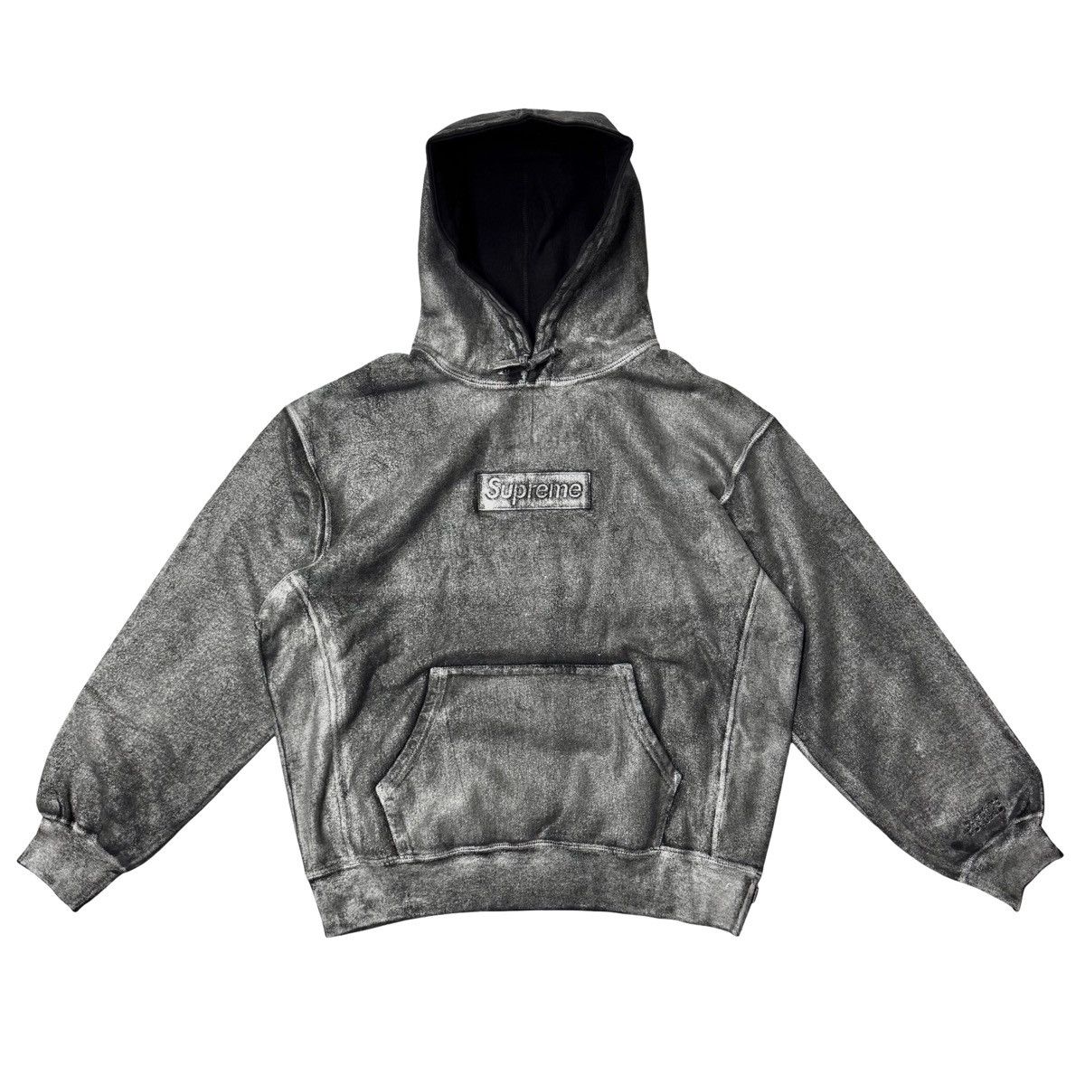 Supreme × Vintage Supreme 2003 Silver on Silver Box Logo Hoodie