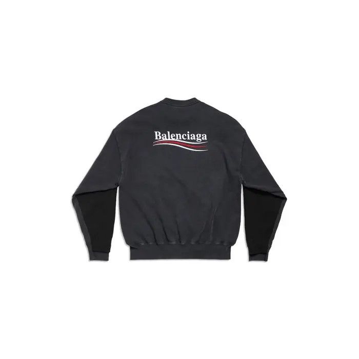 Balenciaga o1tr1nto0326 Political Campaign Hybrid Sweater in Black Size US S / EU 44-46 / 1 - 2 Thumbnail