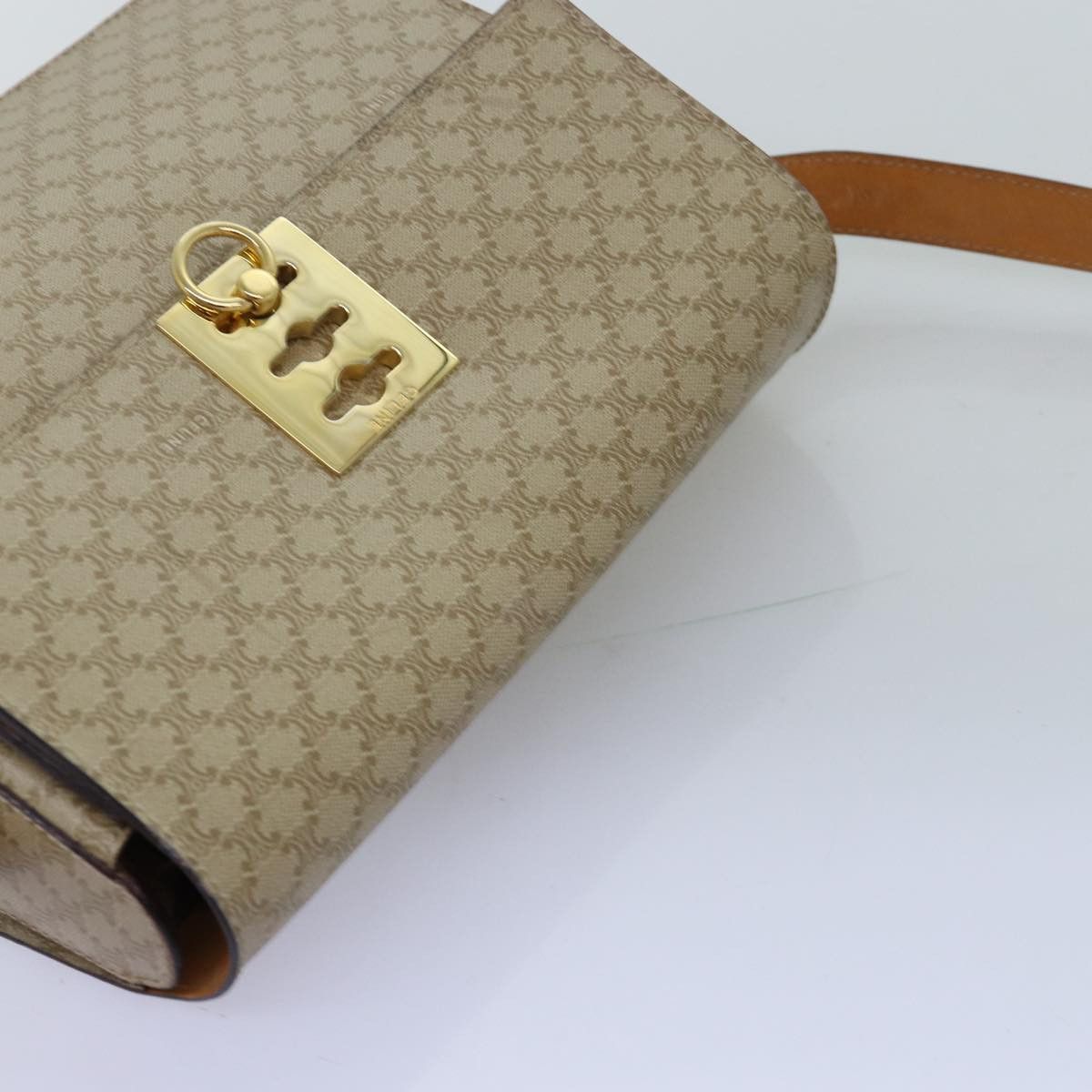 Celine CELINE Macadam Canvas Shoulder Bag Beige Size ONE SIZE - 6 Thumbnail