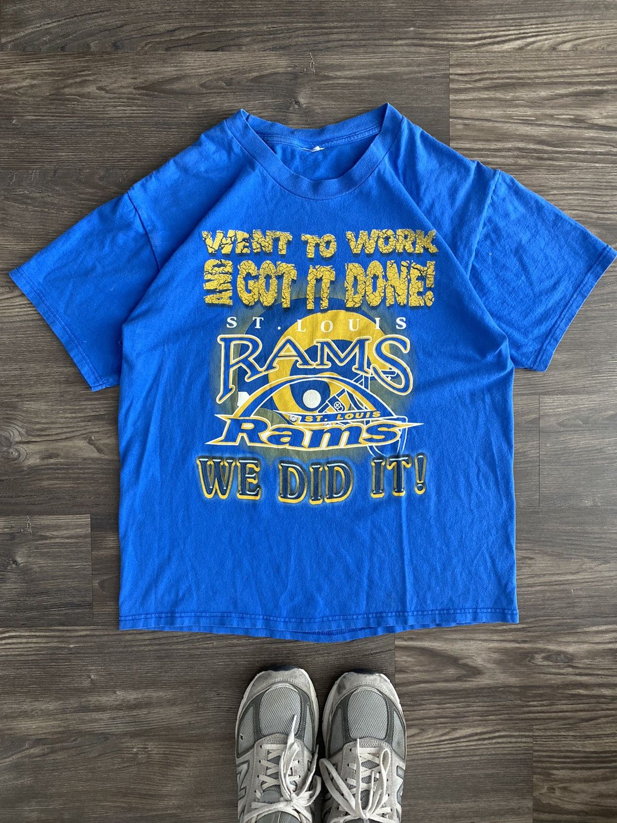 NFL × Vintage Vintage Crazy NFL St Louis Rams T Shirt Size US L / EU 52-54 / 3 - 1 Thumbnail