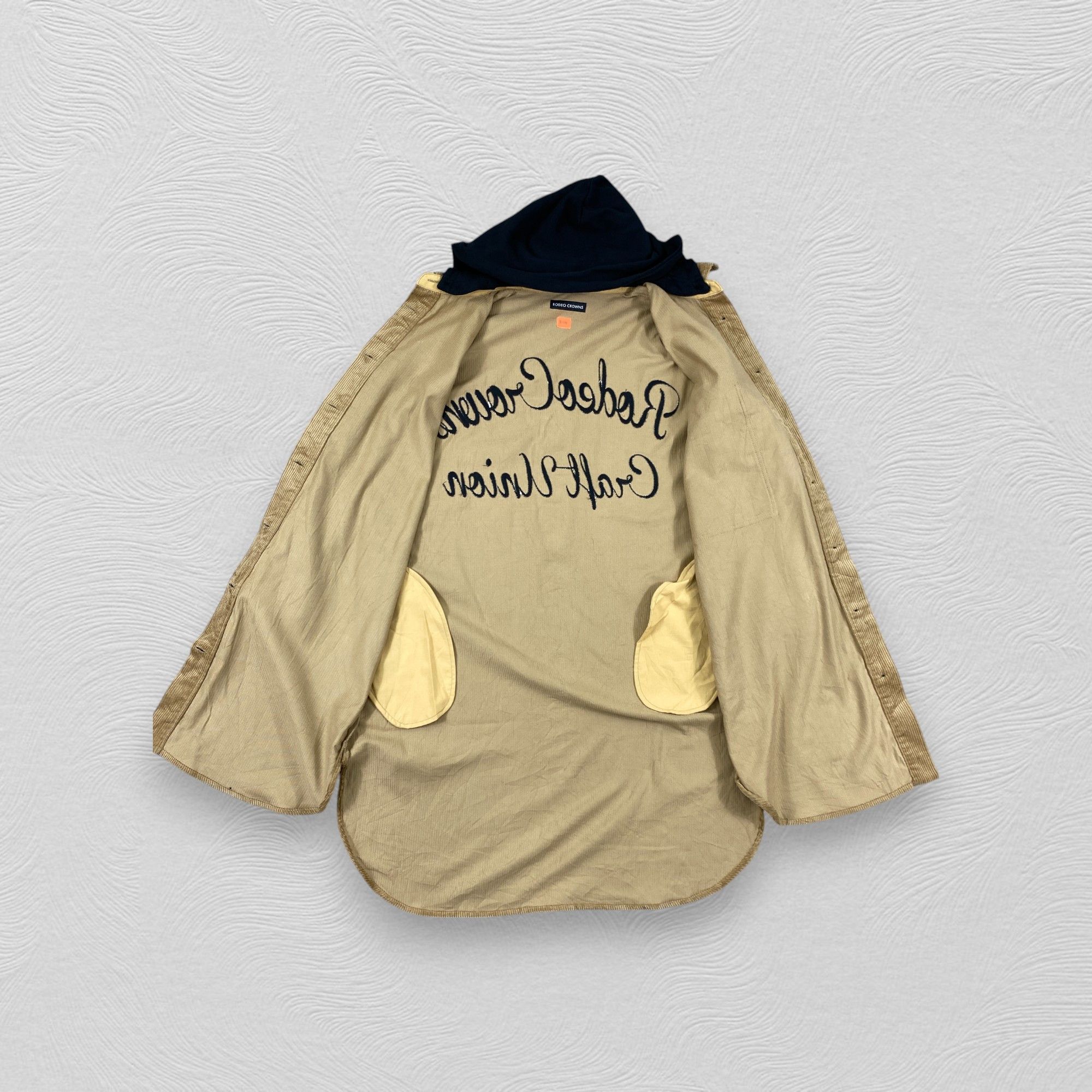 Rodeo Crown Corduroy Embroidered Long Hoodie Jacket -J179
