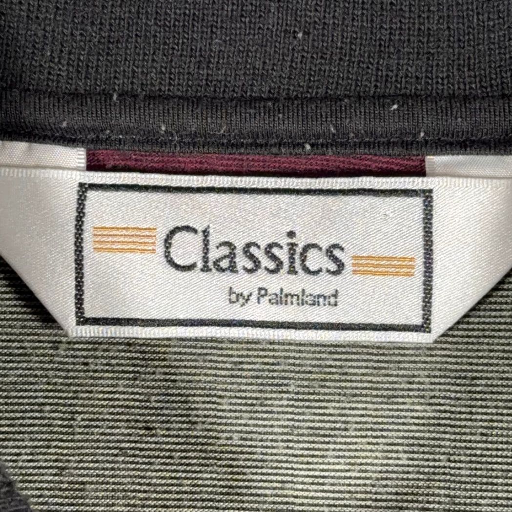 Vintage VINTAGE Classics by Palmland Polo Shirt Adult MEDIUM Gray Striped 90s Golf Shirt Mens Size US M / EU 48-50 / 2 - 5 Thumbnail