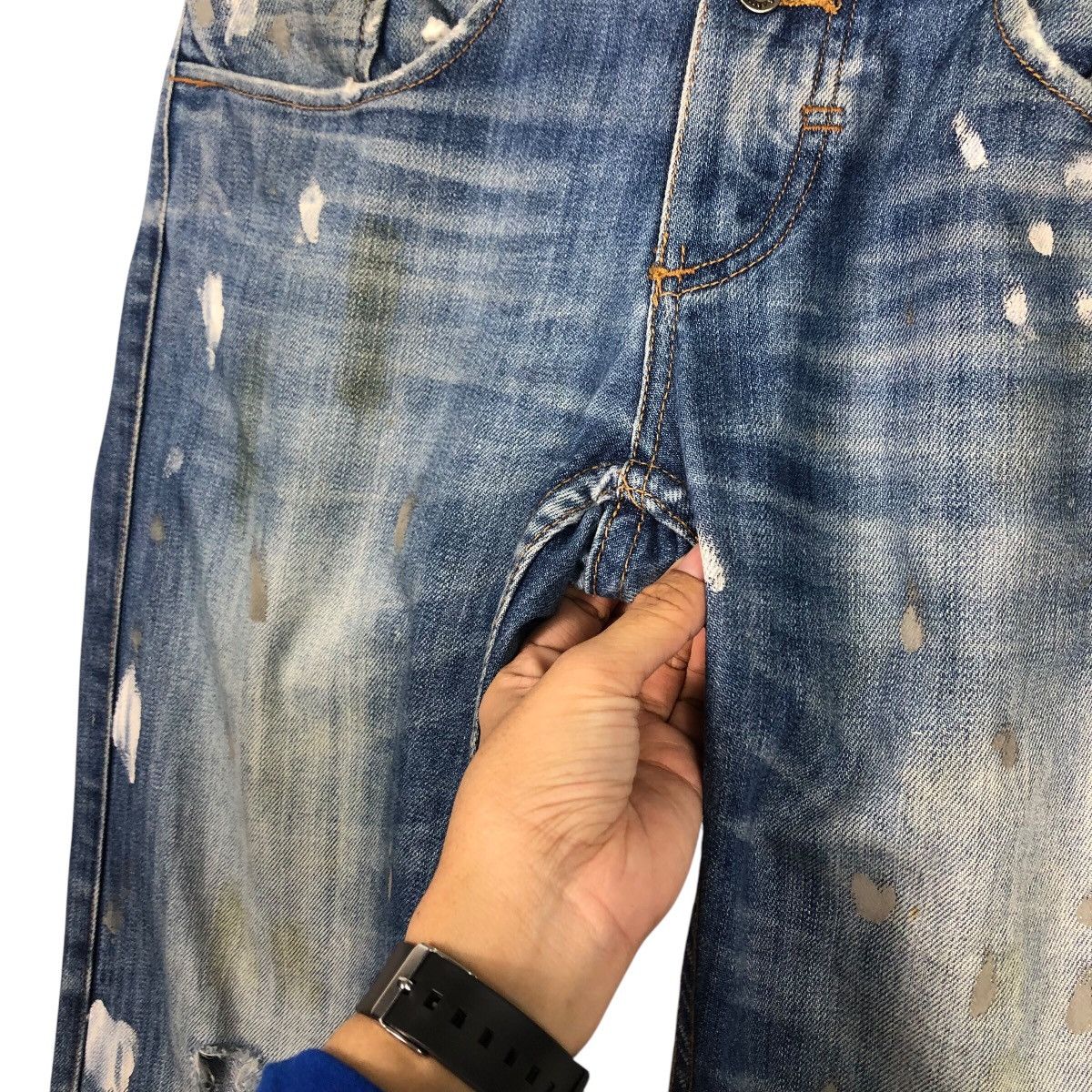 Dolce & Gabbana 📌Vintage Distressed Denim Jeans D&G Made in Italy Size US 34 / EU 50 - 17 Thumbnail