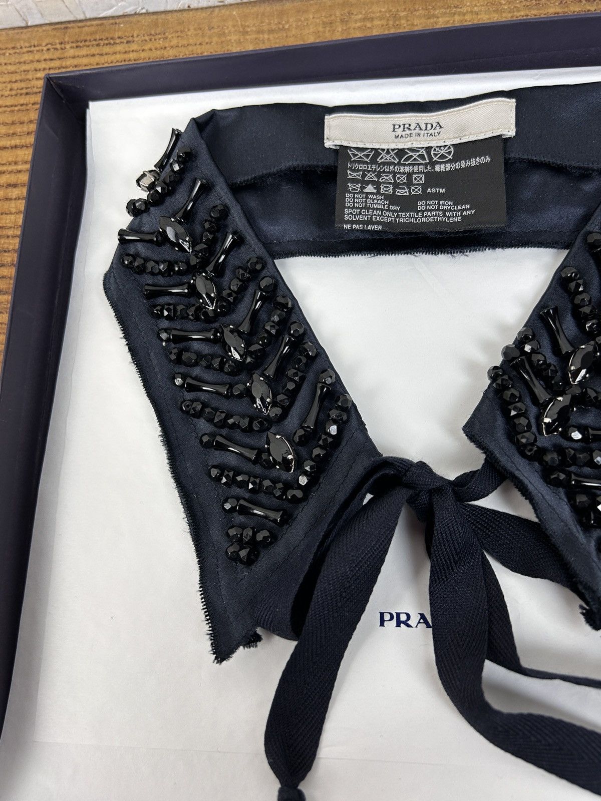 Prada Prada Cute Beaded Silk Collar Size ONE SIZE - 2 Thumbnail