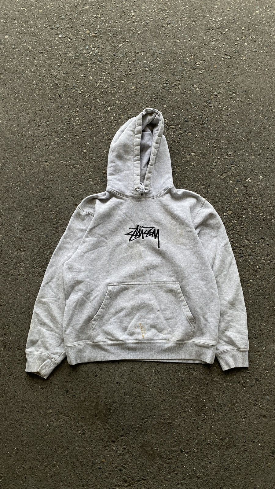 Stussy Cream store Center-Logo Hoodie (Size Small)