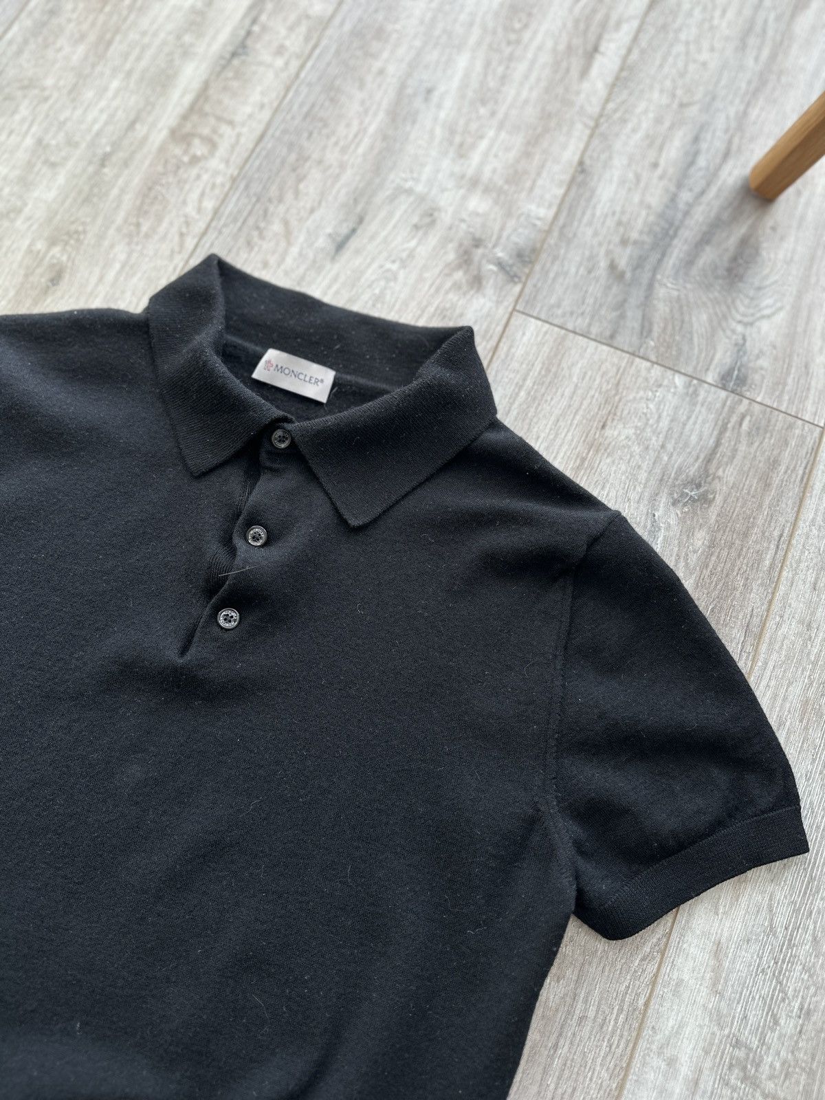 Moncler Original Moncler Men Wool Black Polo Shirt size S Size US S / EU 44-46 / 1 - 4 Thumbnail