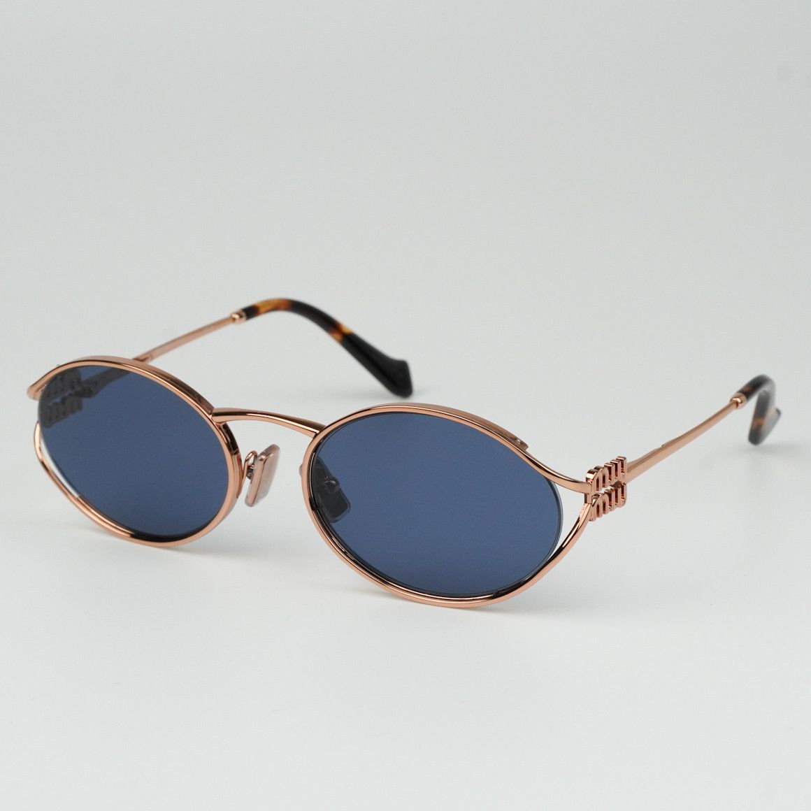 Miu Miu NEW Miu Miu MU52YS ZVF1V1 LOGO Oval Unisex Sunglasses Size ONE SIZE - 4 Thumbnail
