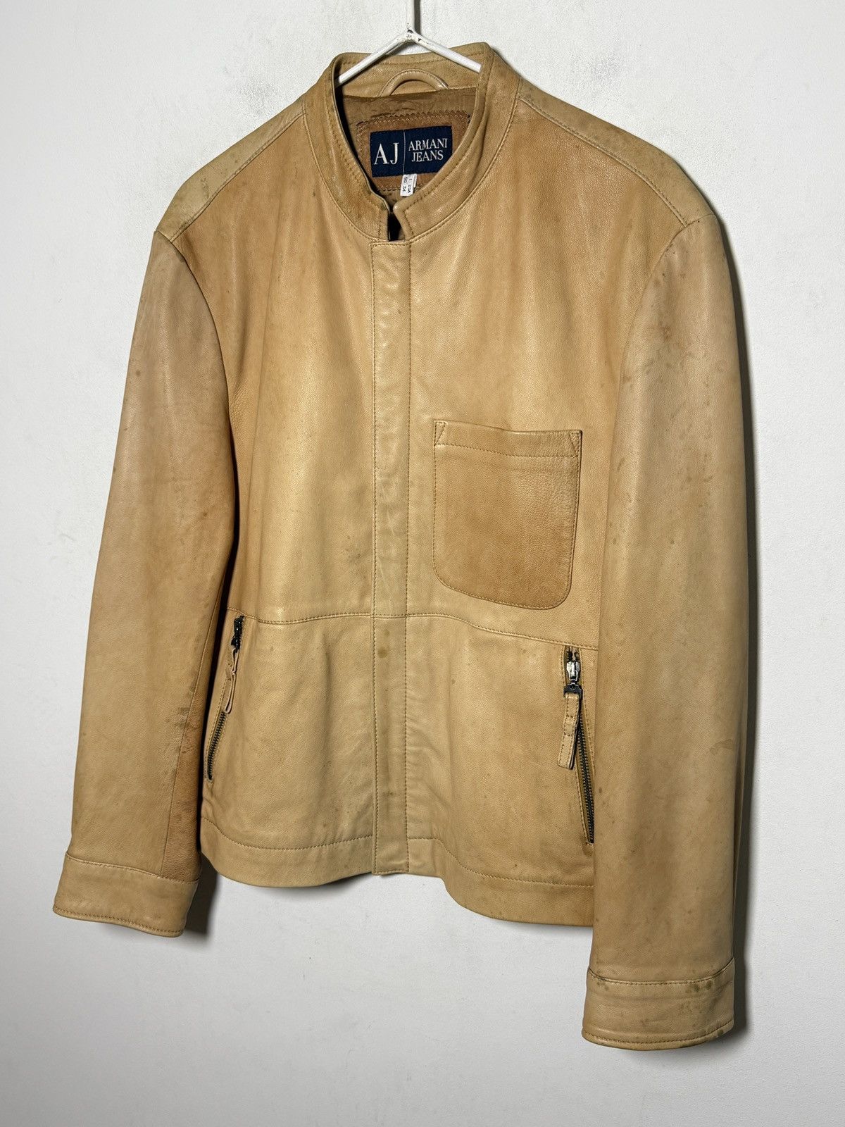 Giorgio Armani Armani Jeans y2k leather jacket Size US M / EU 48-50 / 2 - 2 Thumbnail