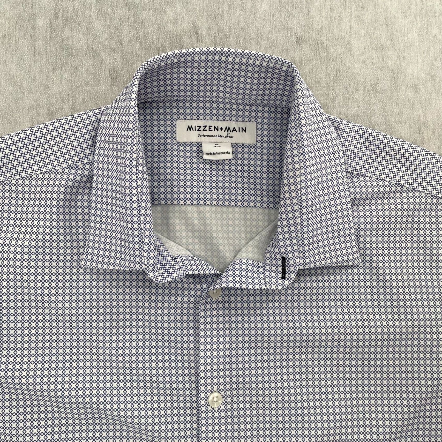 Mizzen+Main Mizzen+Main Shirt Adult Blue Button Up Performance Mens M Size US M / EU 48-50 / 2 - 3 Thumbnail