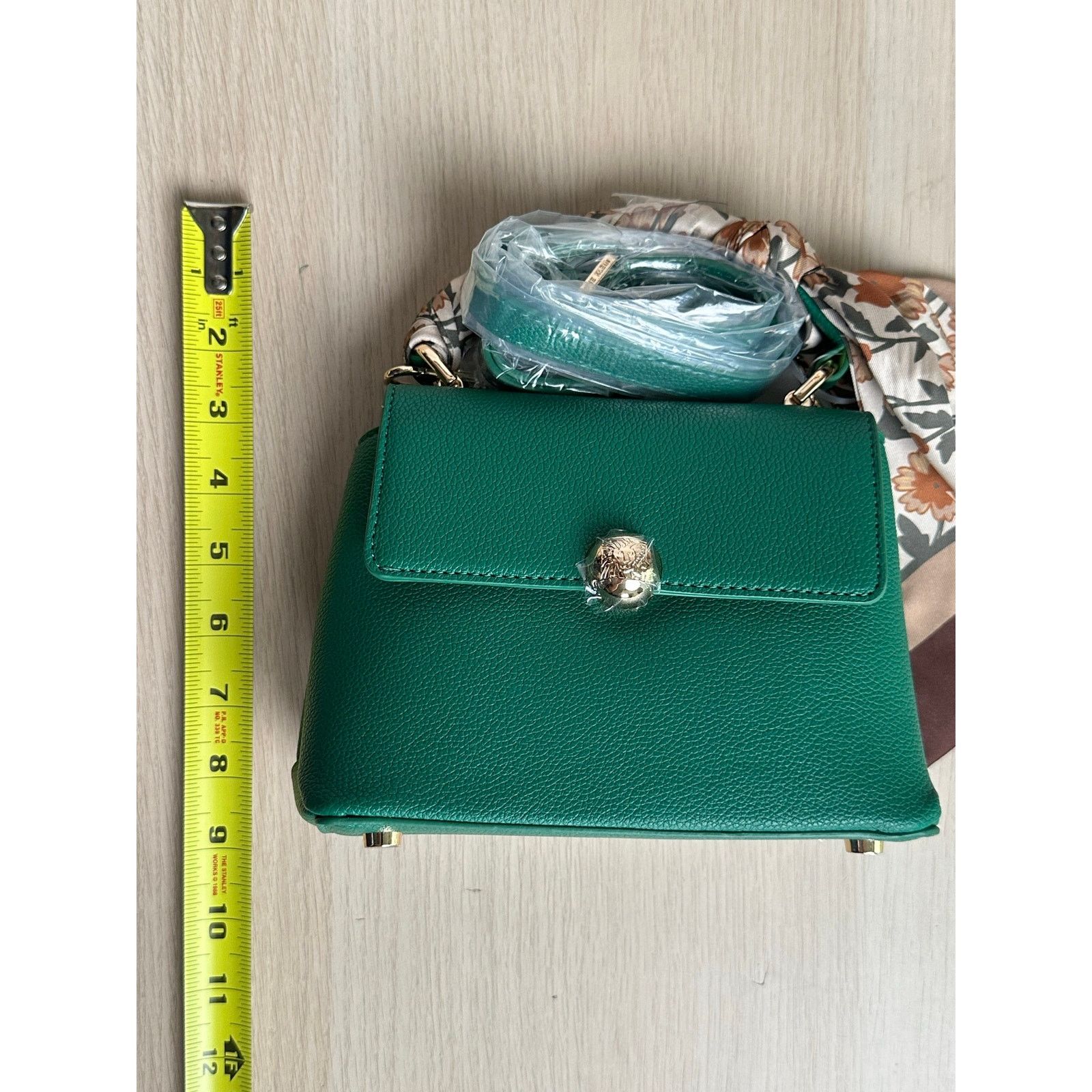 Anne Klein Green Anne Klein Handbag with Silk Wrap - New Size ONE SIZE - 5 Thumbnail