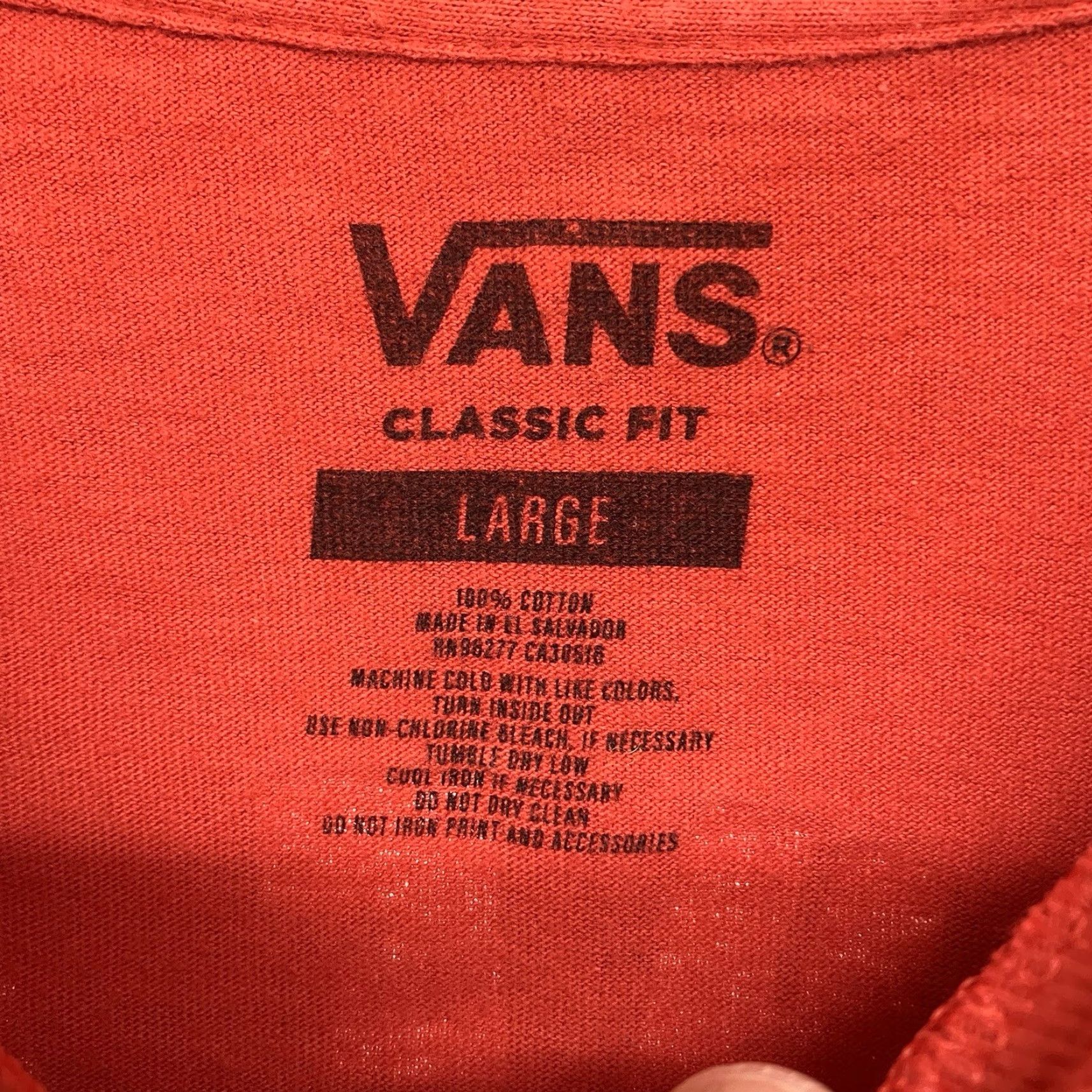 Vans VANS "Outdoor Club" Graphic T-Shirt Men's Large Red Cotton Short Sleeve All Seasons Size US L / EU 52-54 / 3 - 5 Thumbnail