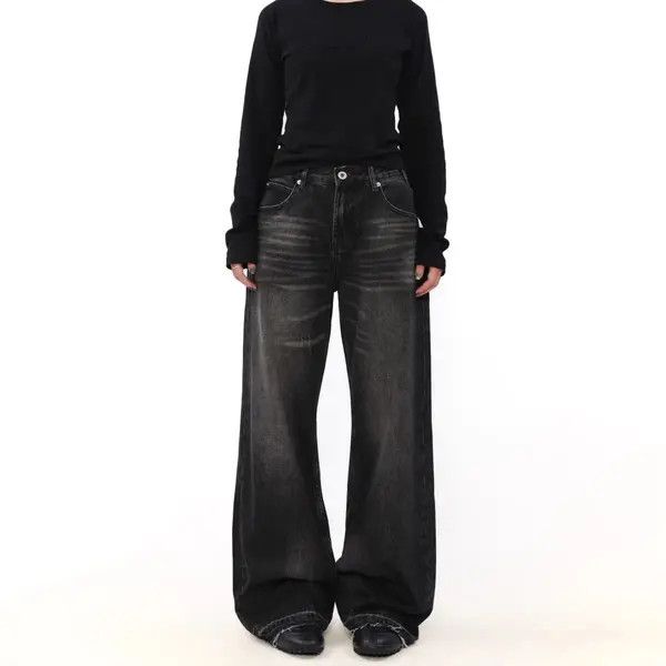 Japanese Brand VIBE Street Wash Wide Leg Straight Jeans Size US 34 / EU 50 - 1 Thumbnail